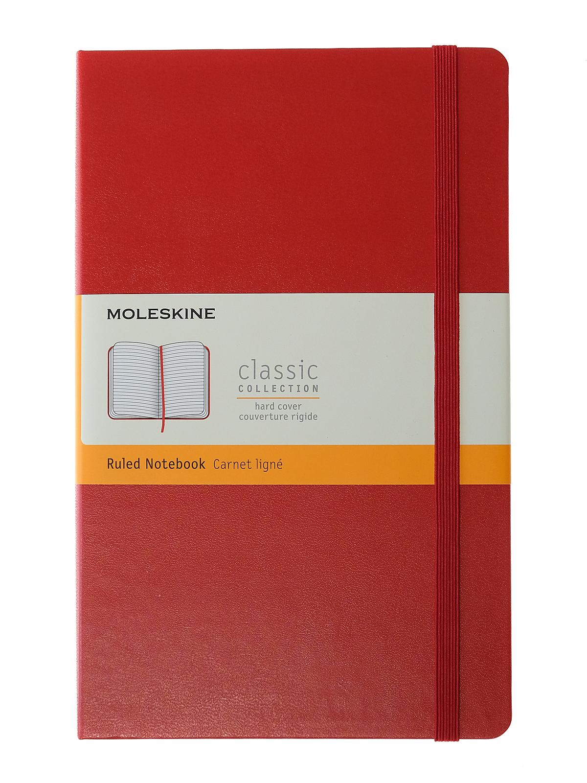 Classic Hard Cover Notebooks Red 5 In. X 8 1 4 In. 240 Pages, Lined