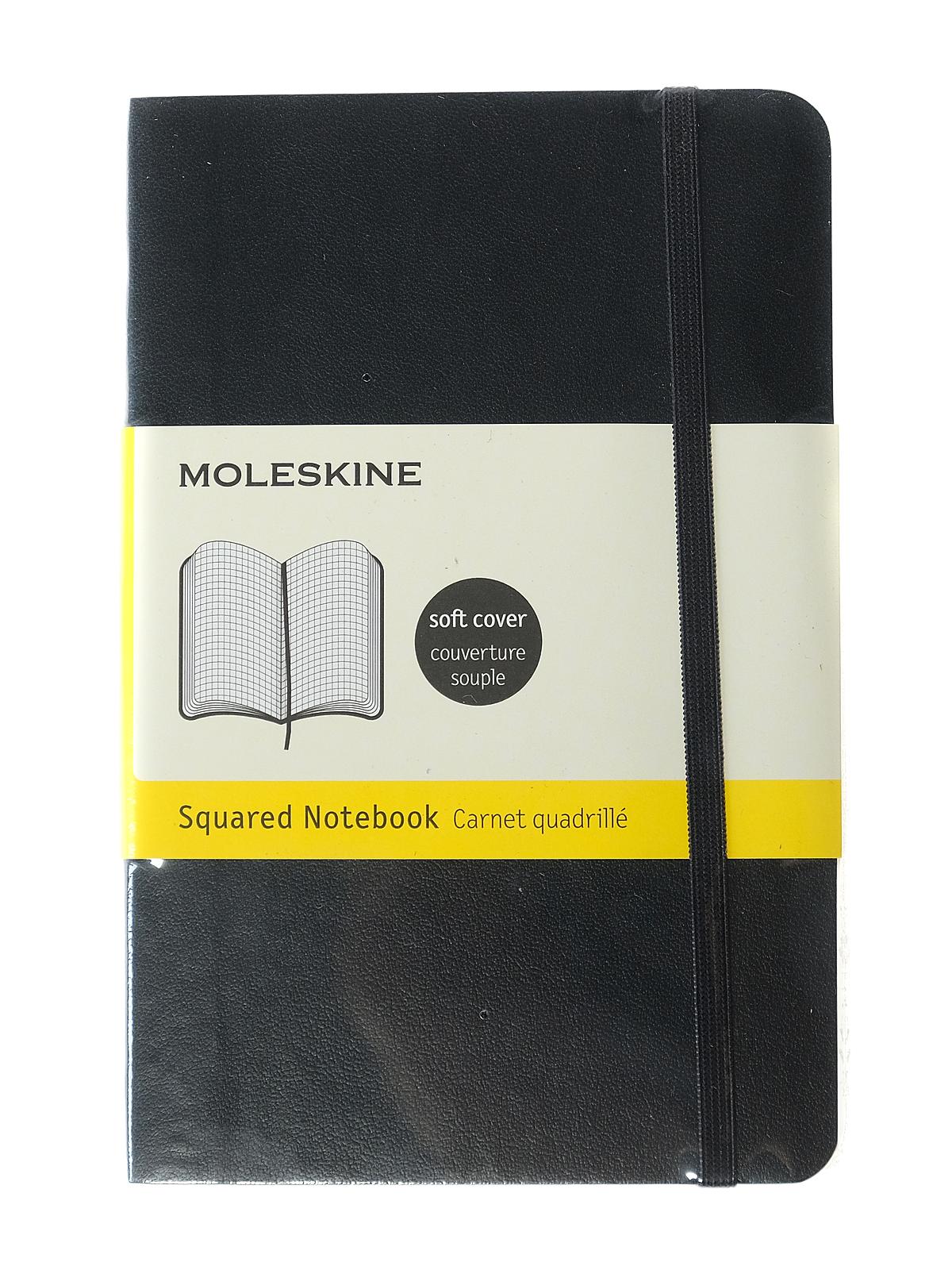 Classic Soft Cover Notebooks Black 3 1 2 In. X 5 1 2 In. 192 Pages, Squared