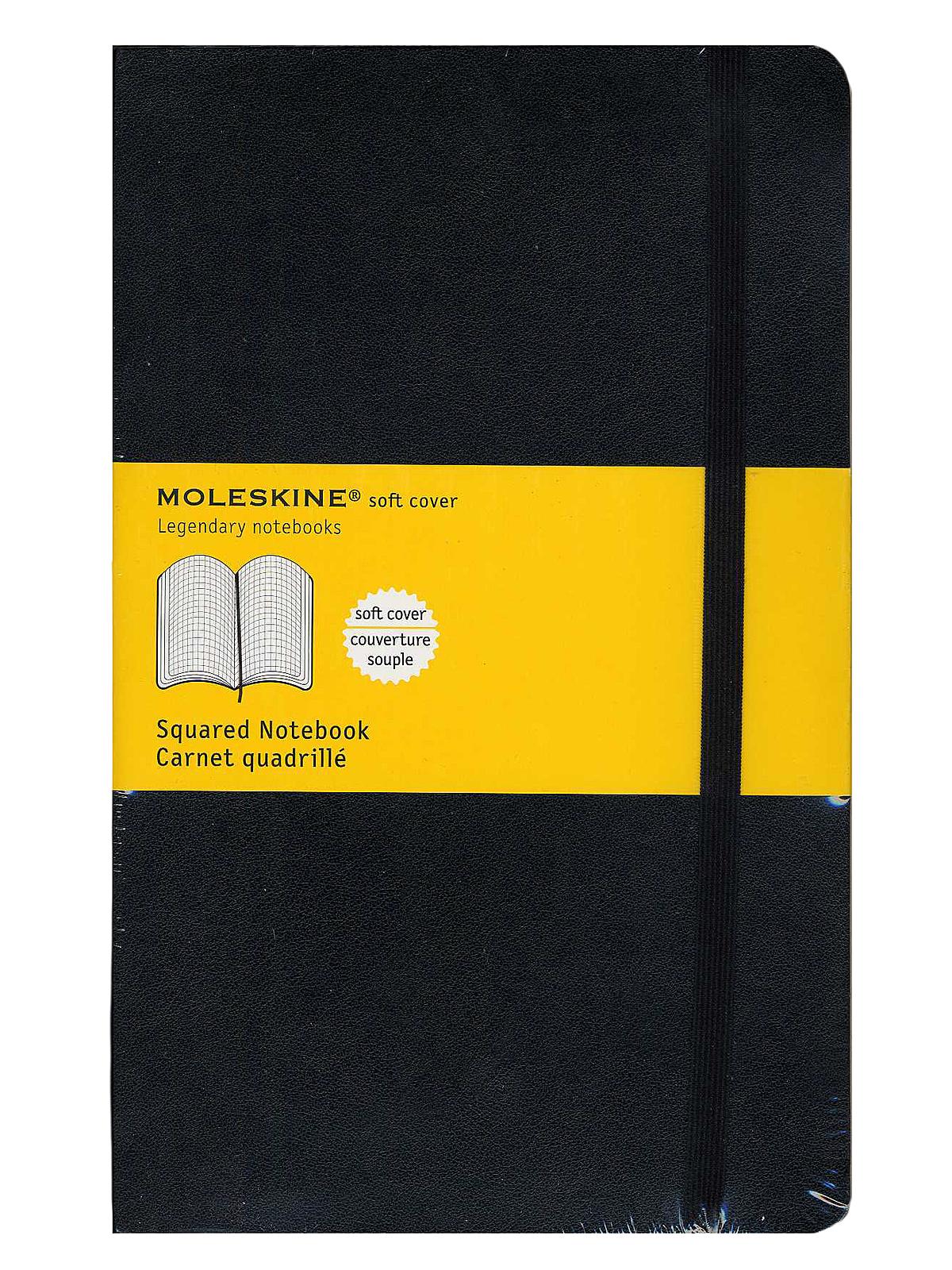 Classic Soft Cover Notebooks Black 5 In. X 8 1 4 In. 192 Pages, Squared
