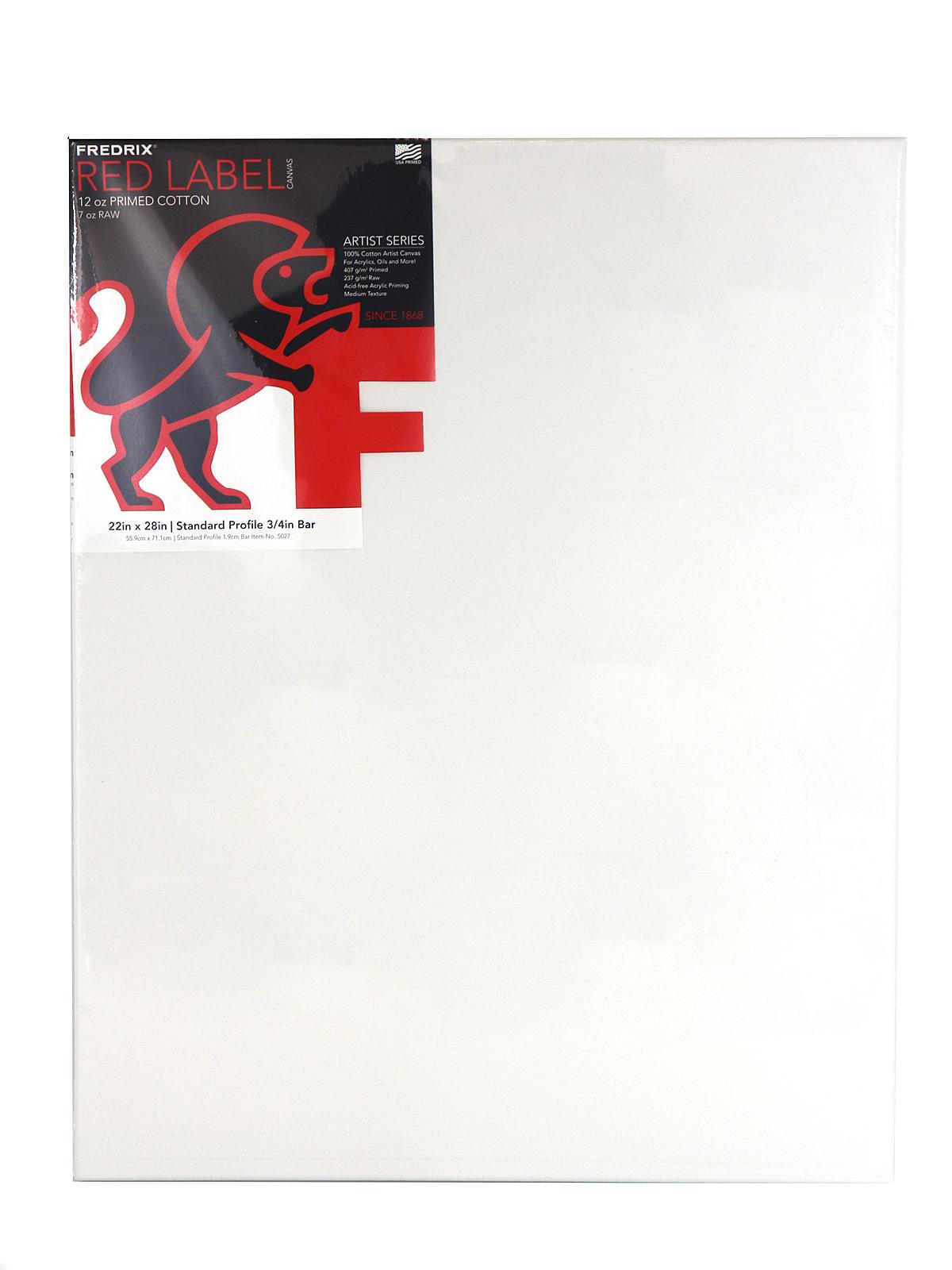 Red Label Standard Stretched Cotton Canvas 22 In. X 28 In. Each
