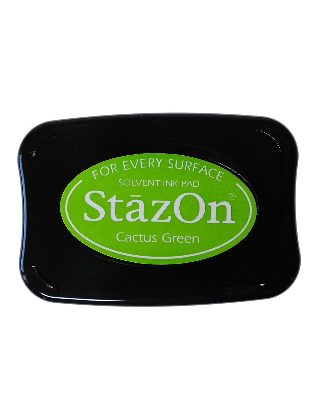 Stazon Solvent Ink Cactus Green 3.75 In. X 2.625 In. Full-size Pad