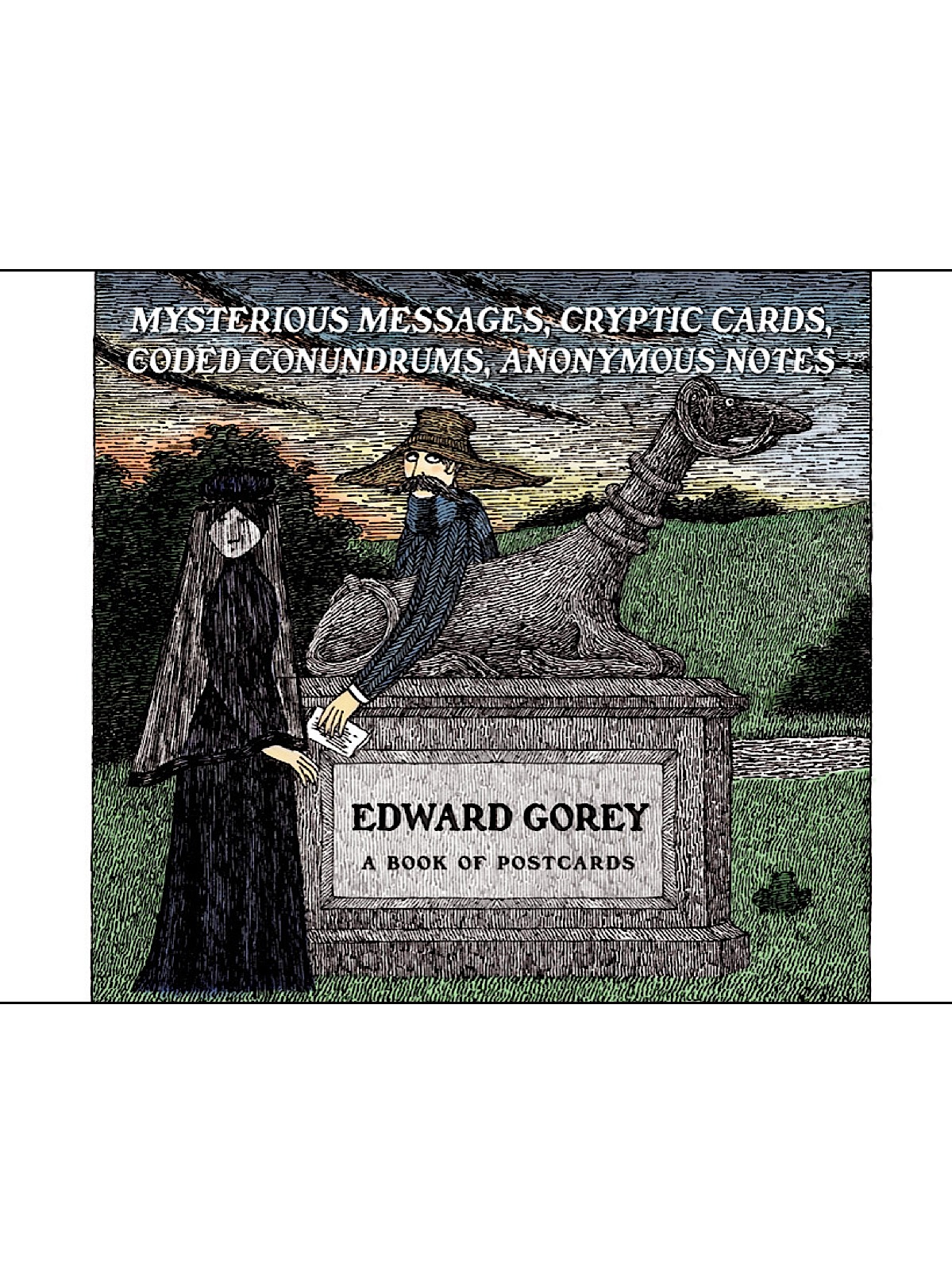 Postcard Books Edward Gorey: Mysterious Messages, Cryptic Cards, Coded Conundrums, Anonymous Notes Book Of 30