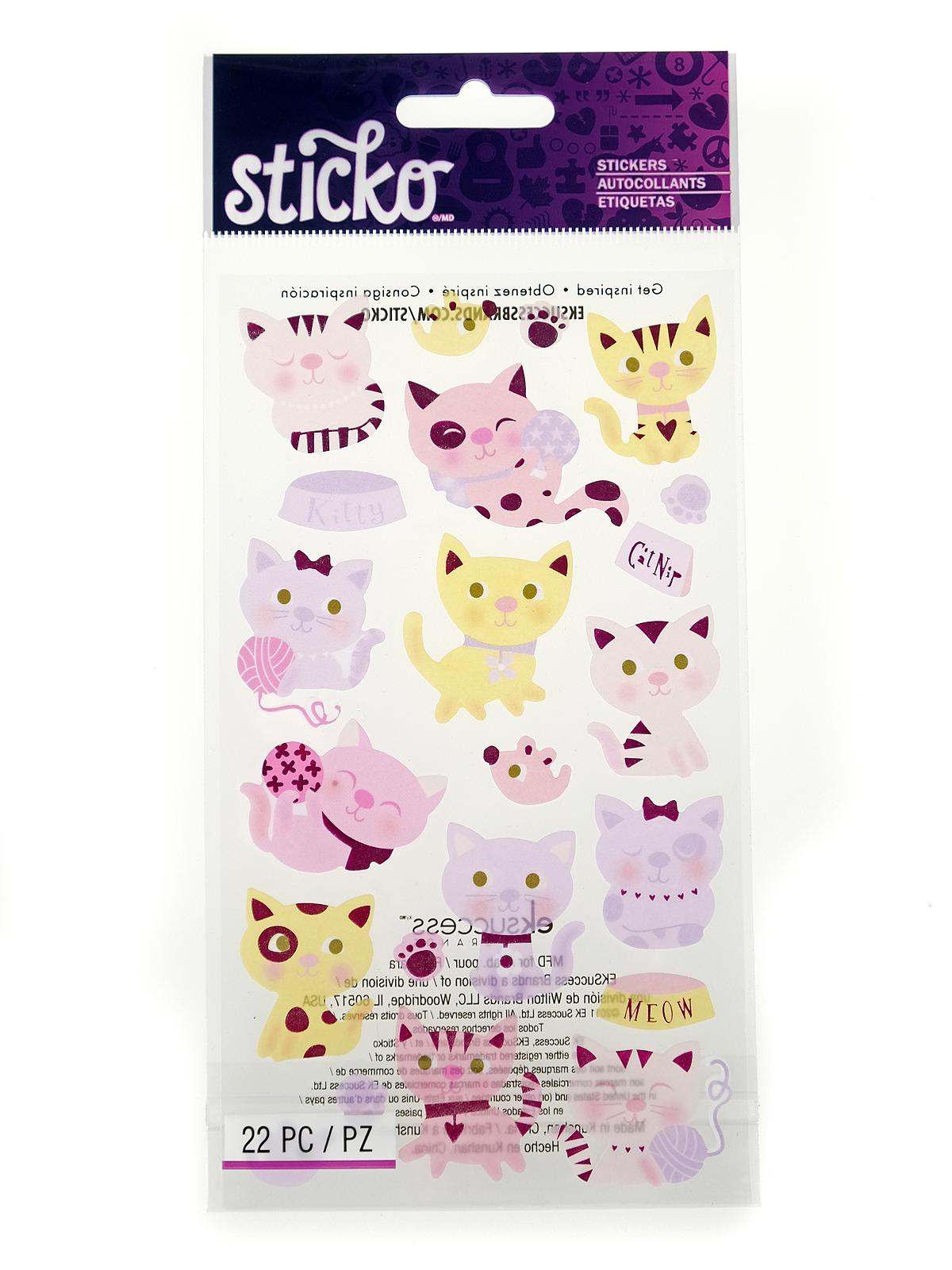 Classic Stickers Kitty Cats 10 Pieces