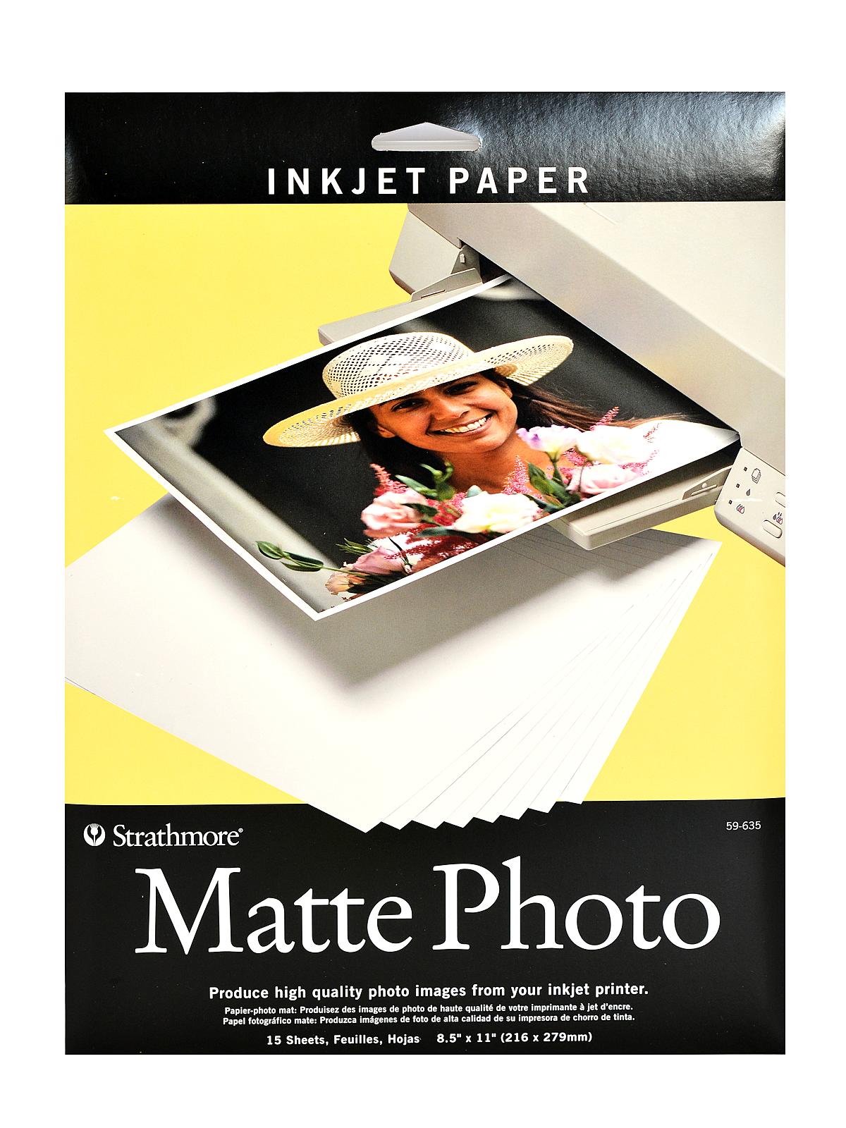 Digital Photo Paper Matte 8.5 In. X 11 In. Pack Of 15