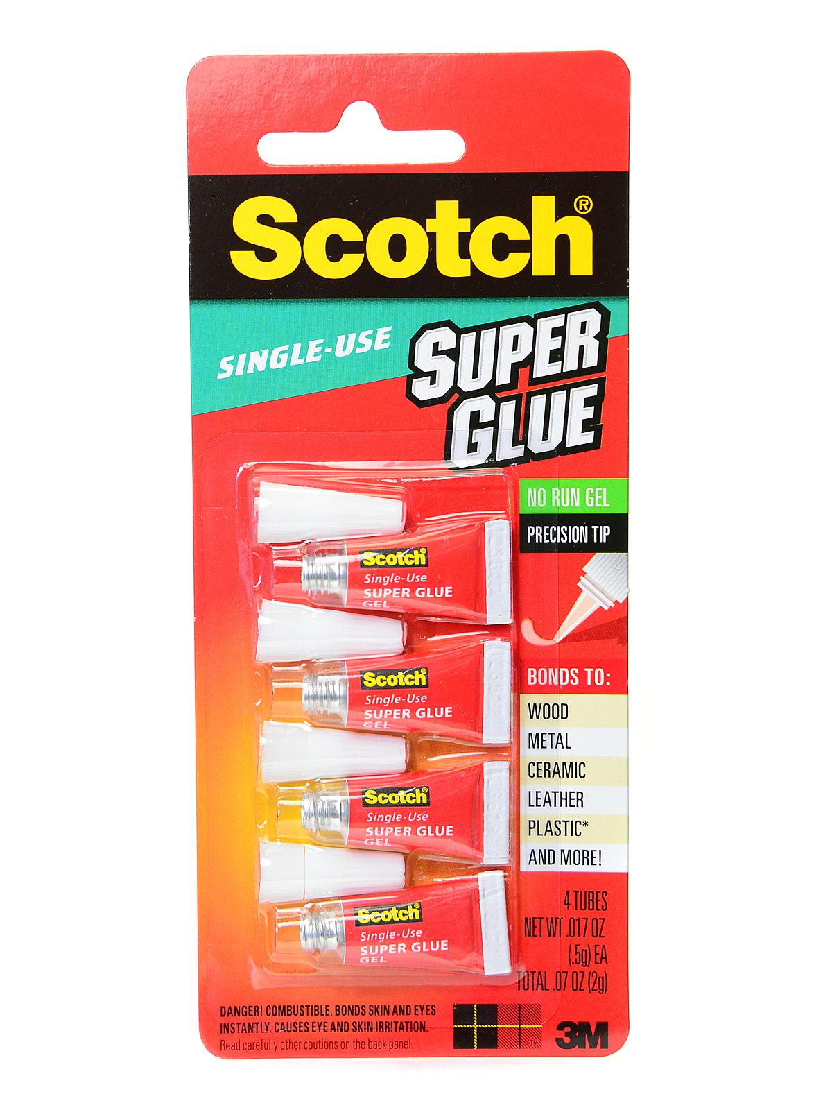 Single Use Super Glue Gel 0.017 Oz. Pack Of 4 AD119