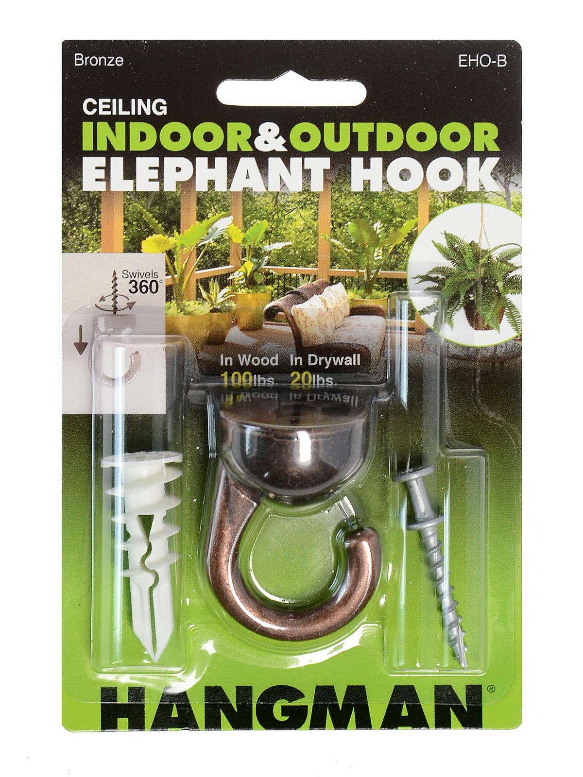 Outdoors Elephant Ceiling Hook Bronze