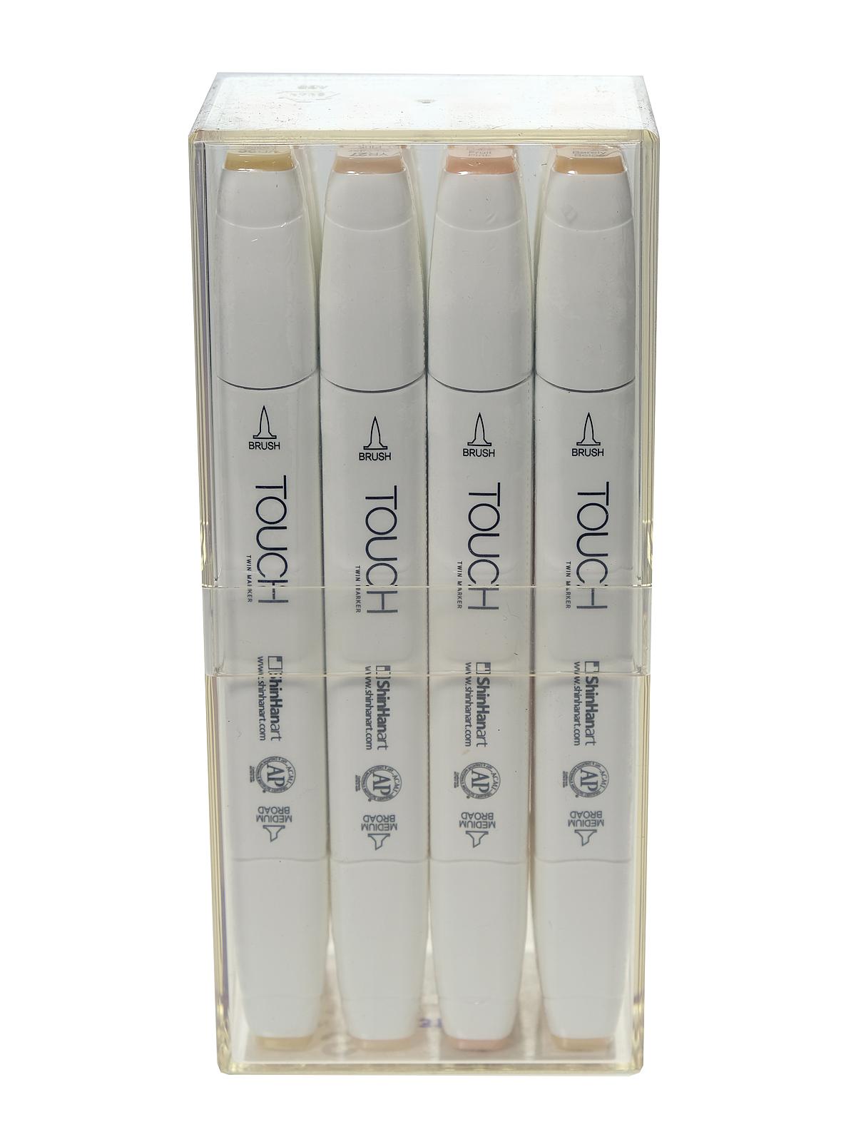 Touch Twin Brush Marker Sets Set Of 12 Skin Tones