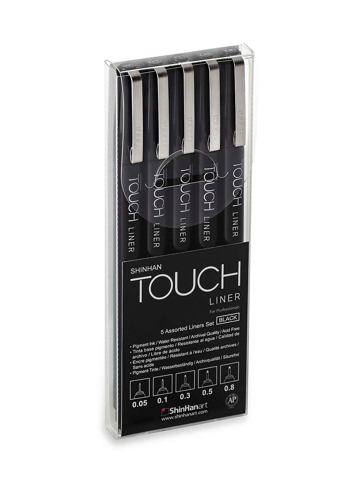 Touch Liner Sets Set Of 5 Black Assorted
