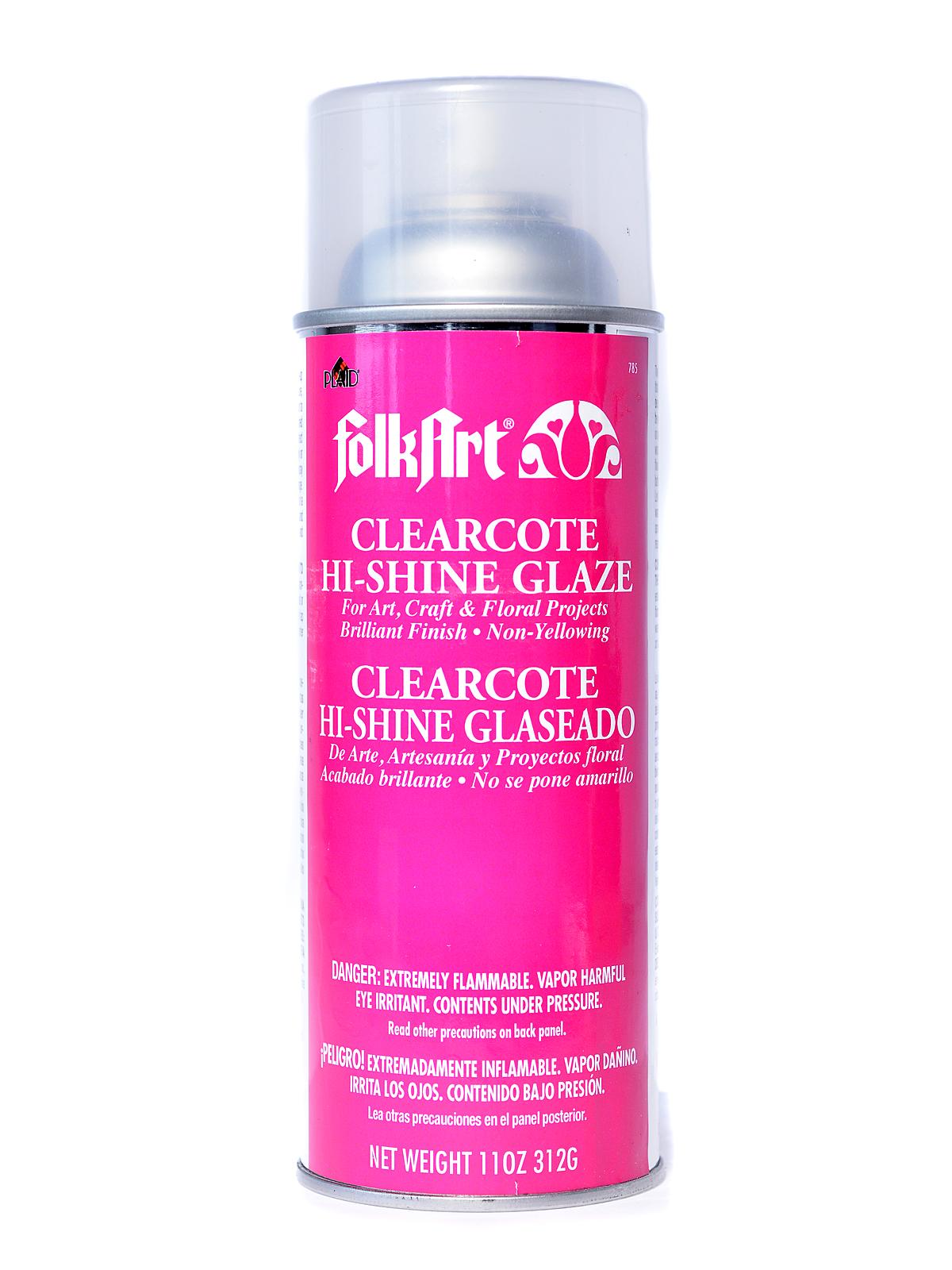 Folkart Clearcote Sprays Hi-shine Glaze 11 Oz.