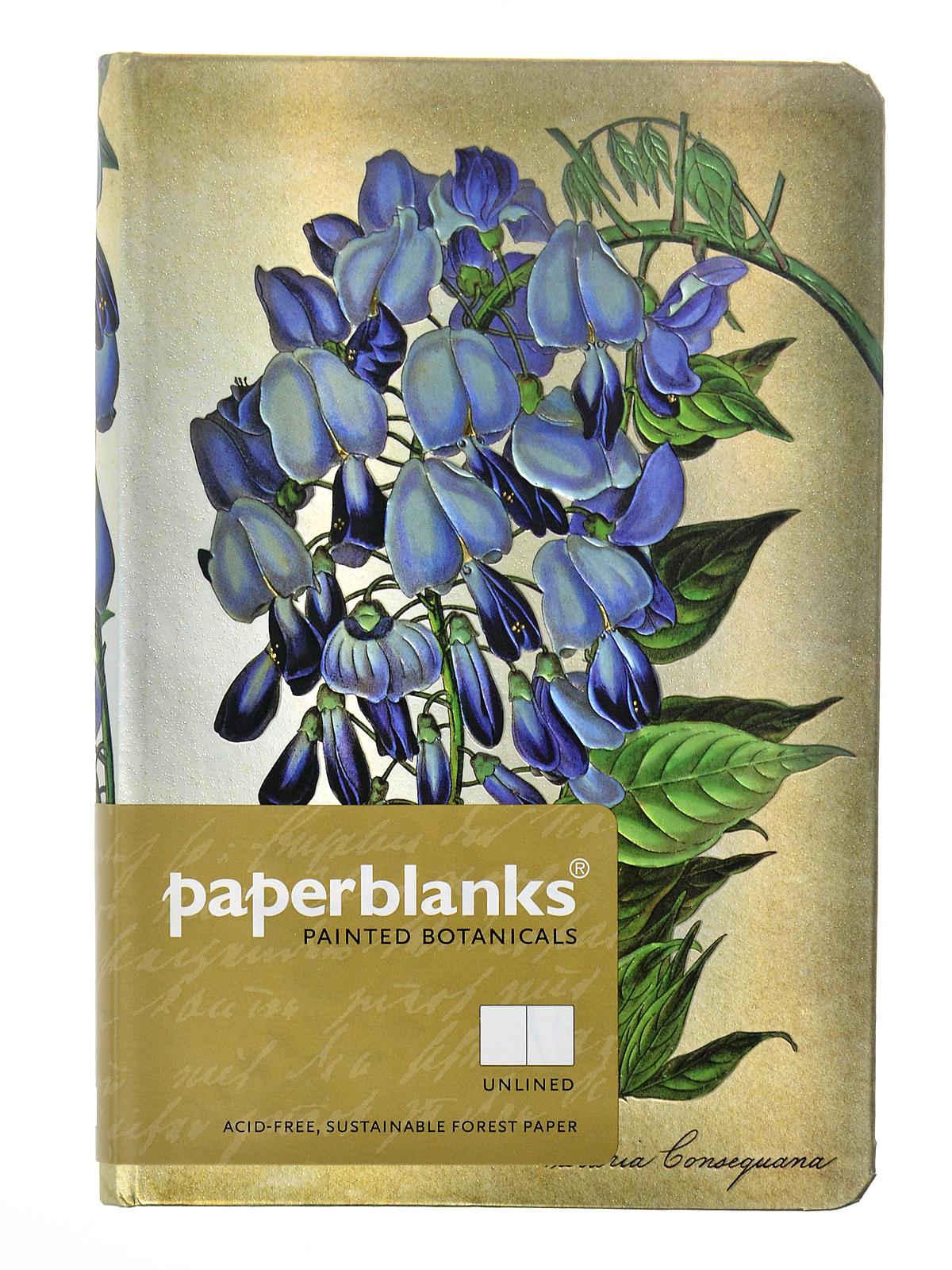 Painted Botanicals Blooming Wisteria Mini, 3 3 4 In. X 5 1 2 In. 176 Pages, Unlined