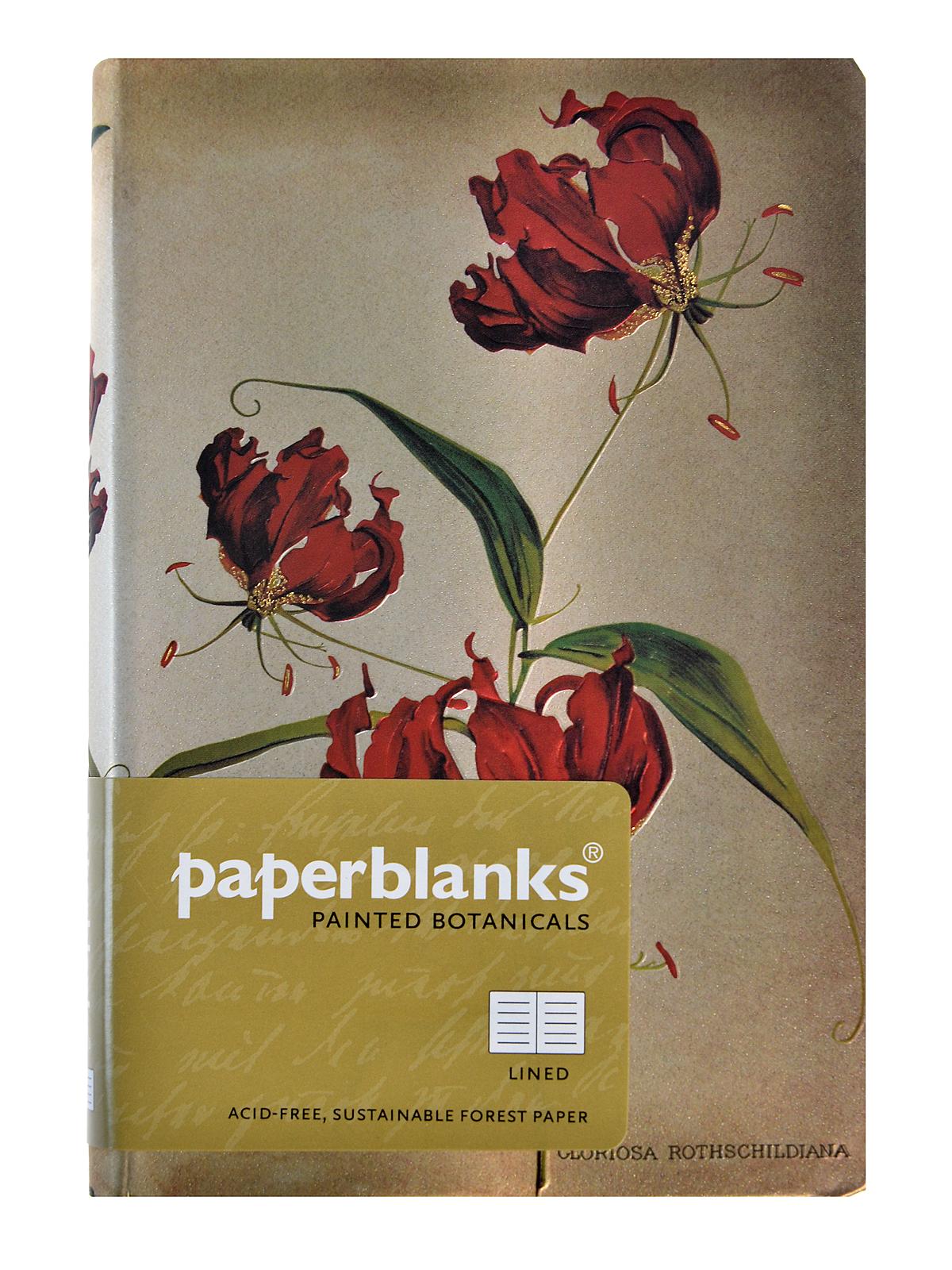 Painted Botanicals Gloriosa Lily Mini, 3 3 4 In. X 5 1 2 In. 176 Pages, Unlined