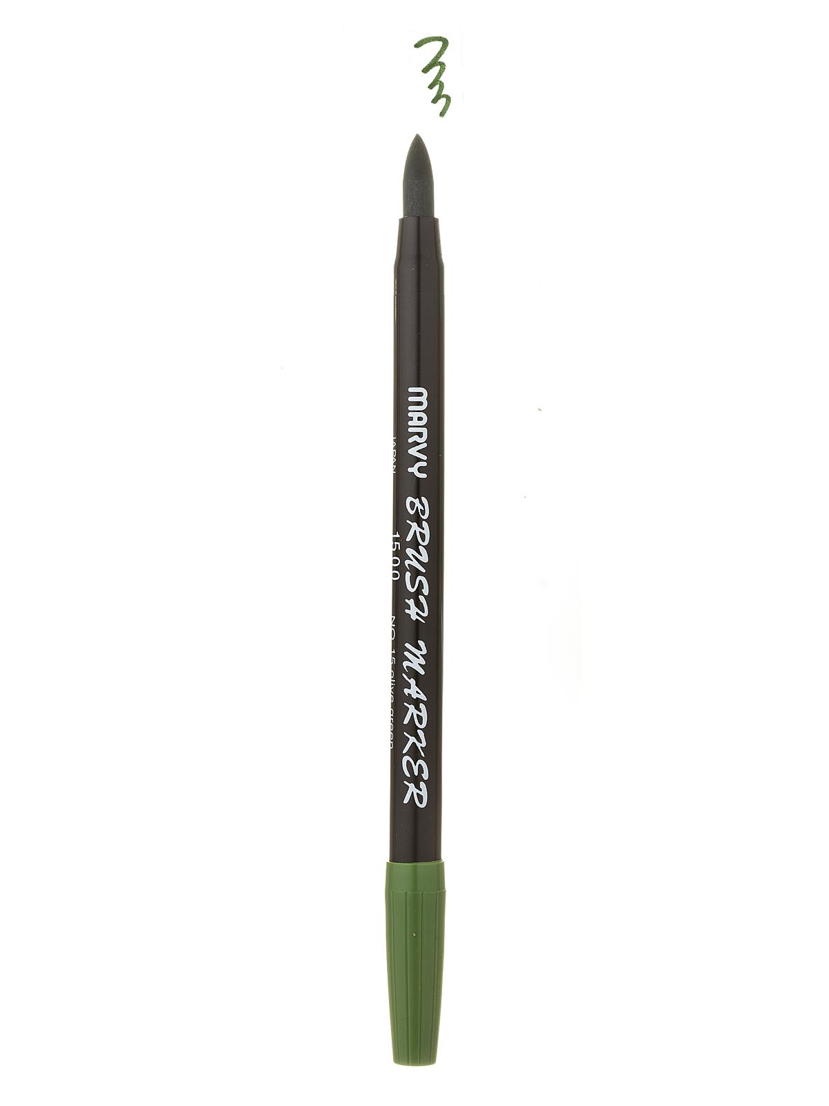 1500 Brush Markers Olive Green