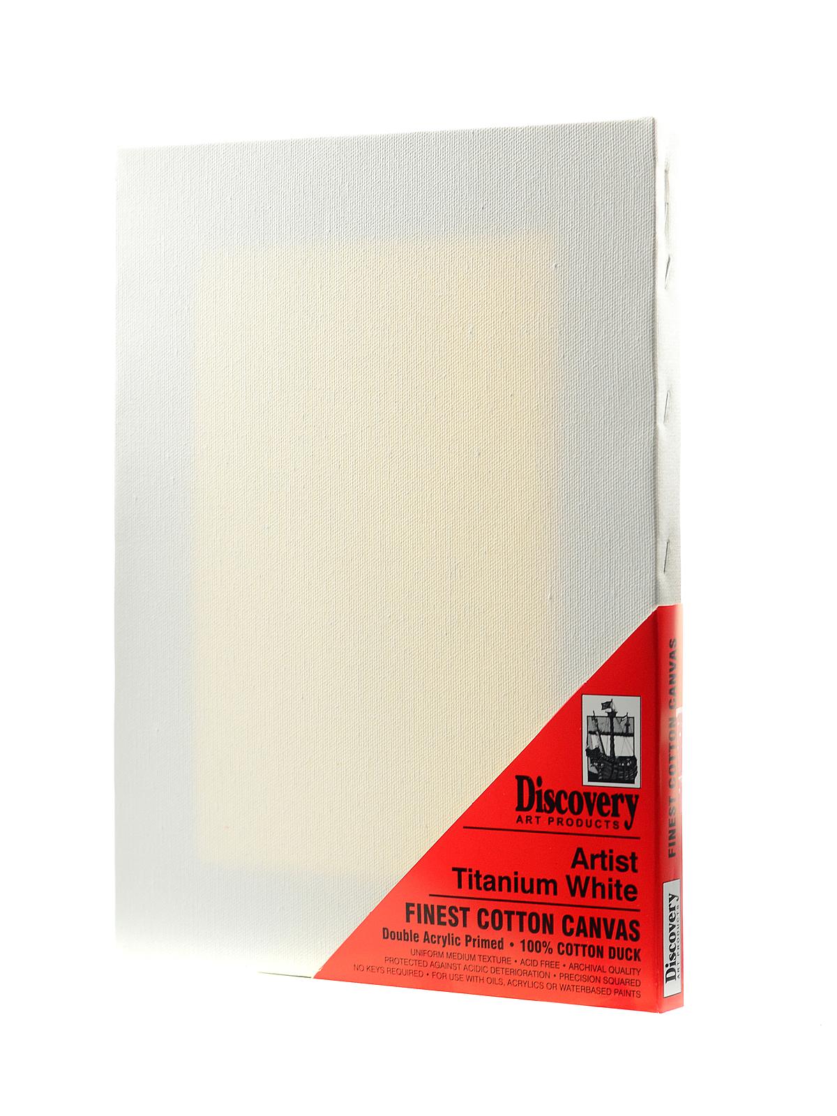 Finest Stretched Cotton Canvas White 12 In. X 16 In. Each
