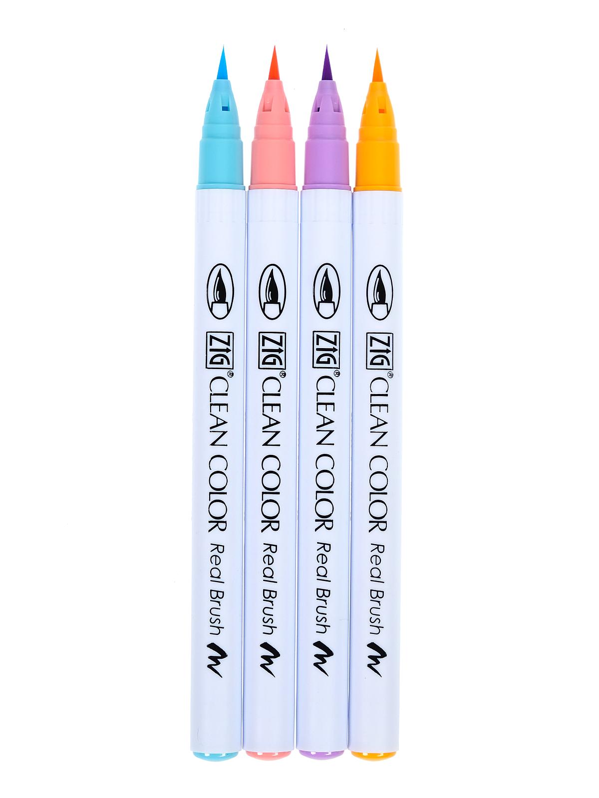 Clean Color Real Brush Marker Sets Pale Set Of 4
