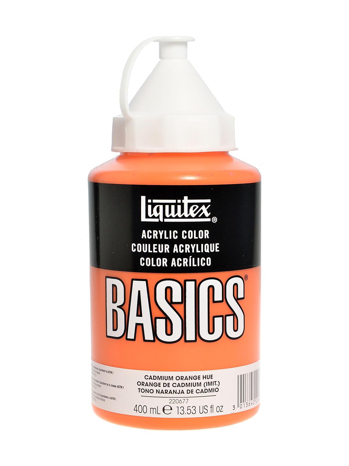 Basics Acrylics Colors Cadmium Orange Hue 13.5 Oz. Squeeze Bottle