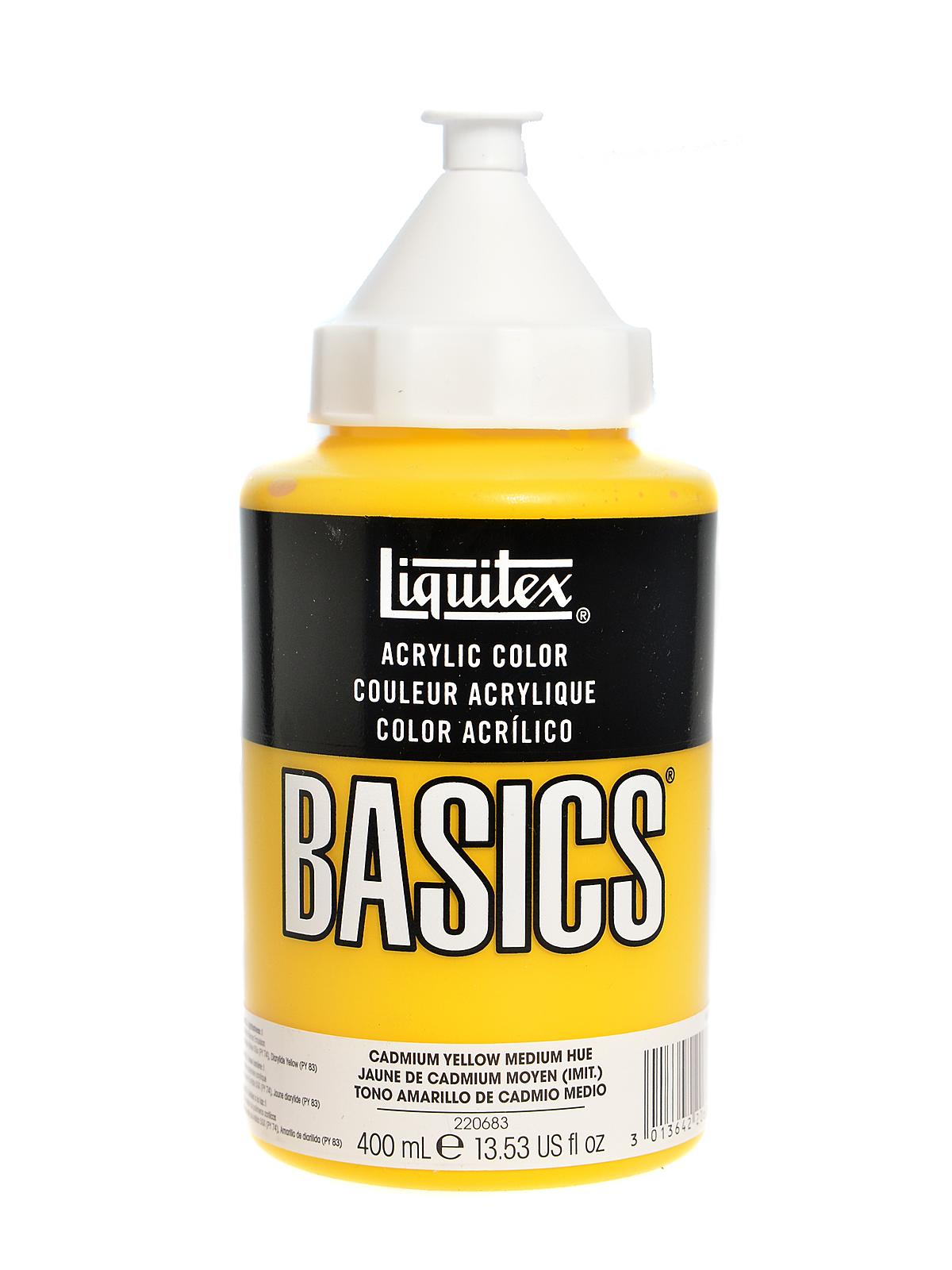 Basics Acrylics Colors Cadmium Yellow Medium Hue 13.5 Oz. Squeeze Bottle