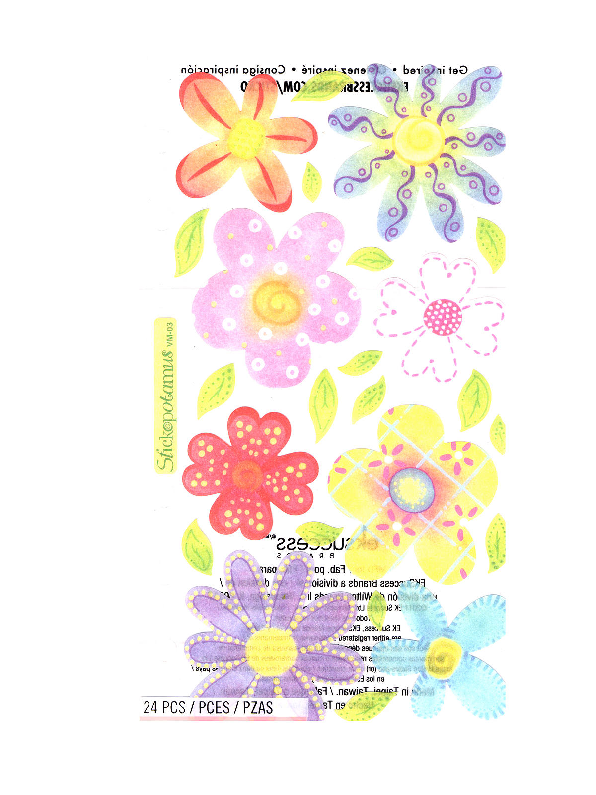 Classic Stickers Daisies 15 Pieces