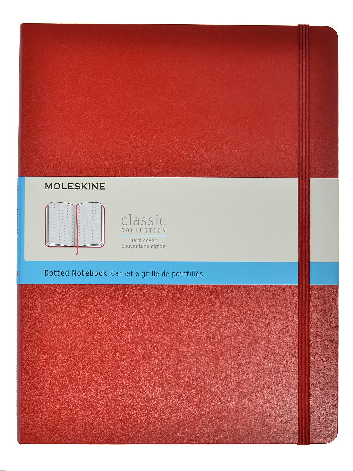 Classic Hard Cover Notebooks Red 7 1 2 In. X 9 3 4 In. 192 Pages, Dotted