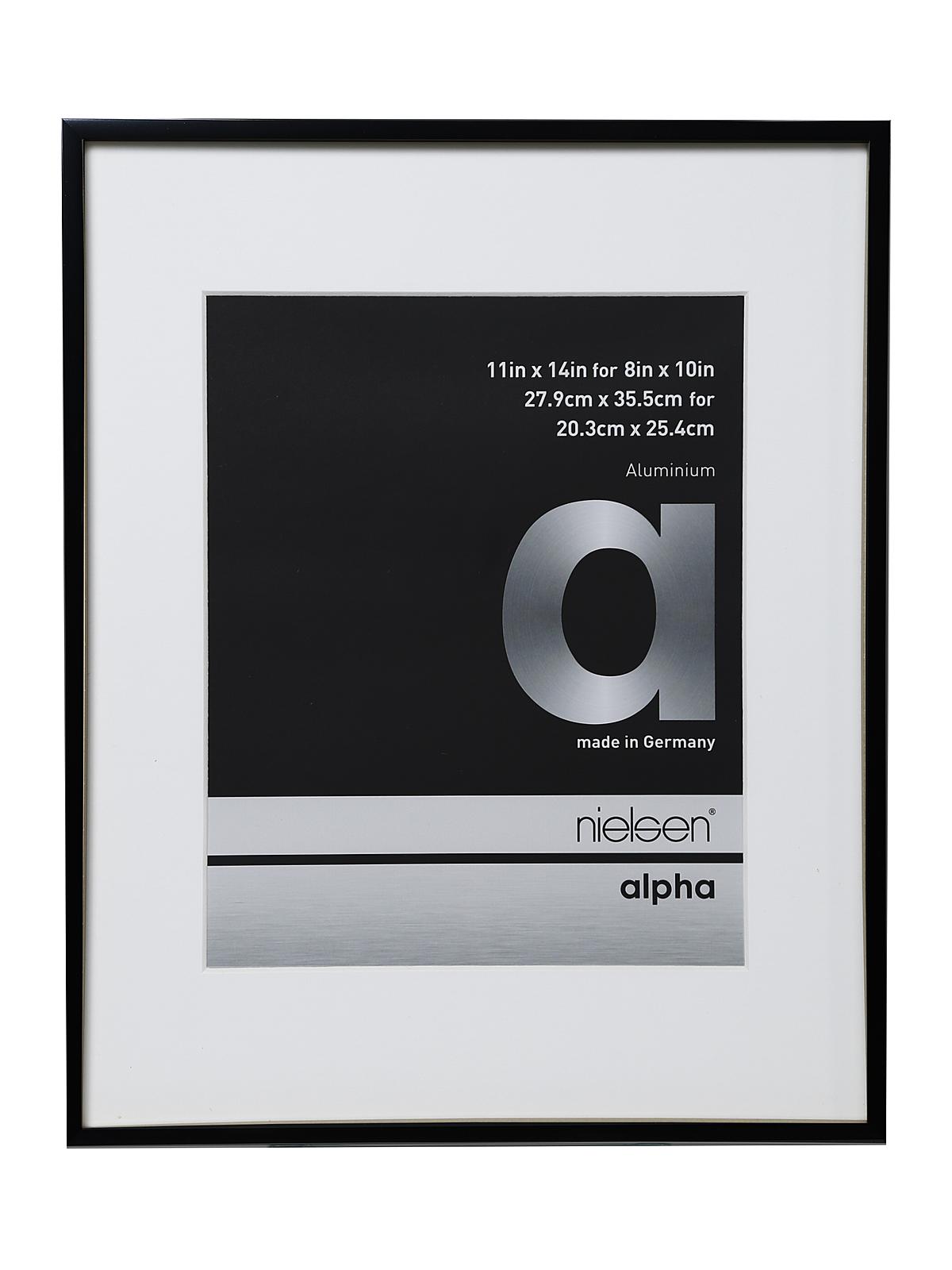 Alpha Aluminum Frames 11 In. X 14 In. Shiny Black 8 In. X 10 In. Opening