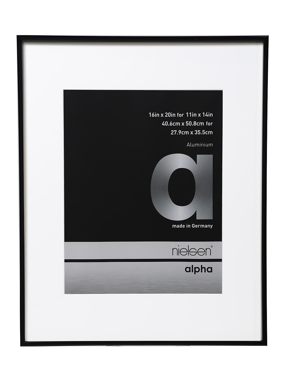 Alpha Aluminum Frames 16 In. X 20 In. Shiny Black 11 In. X 14 In. Opening