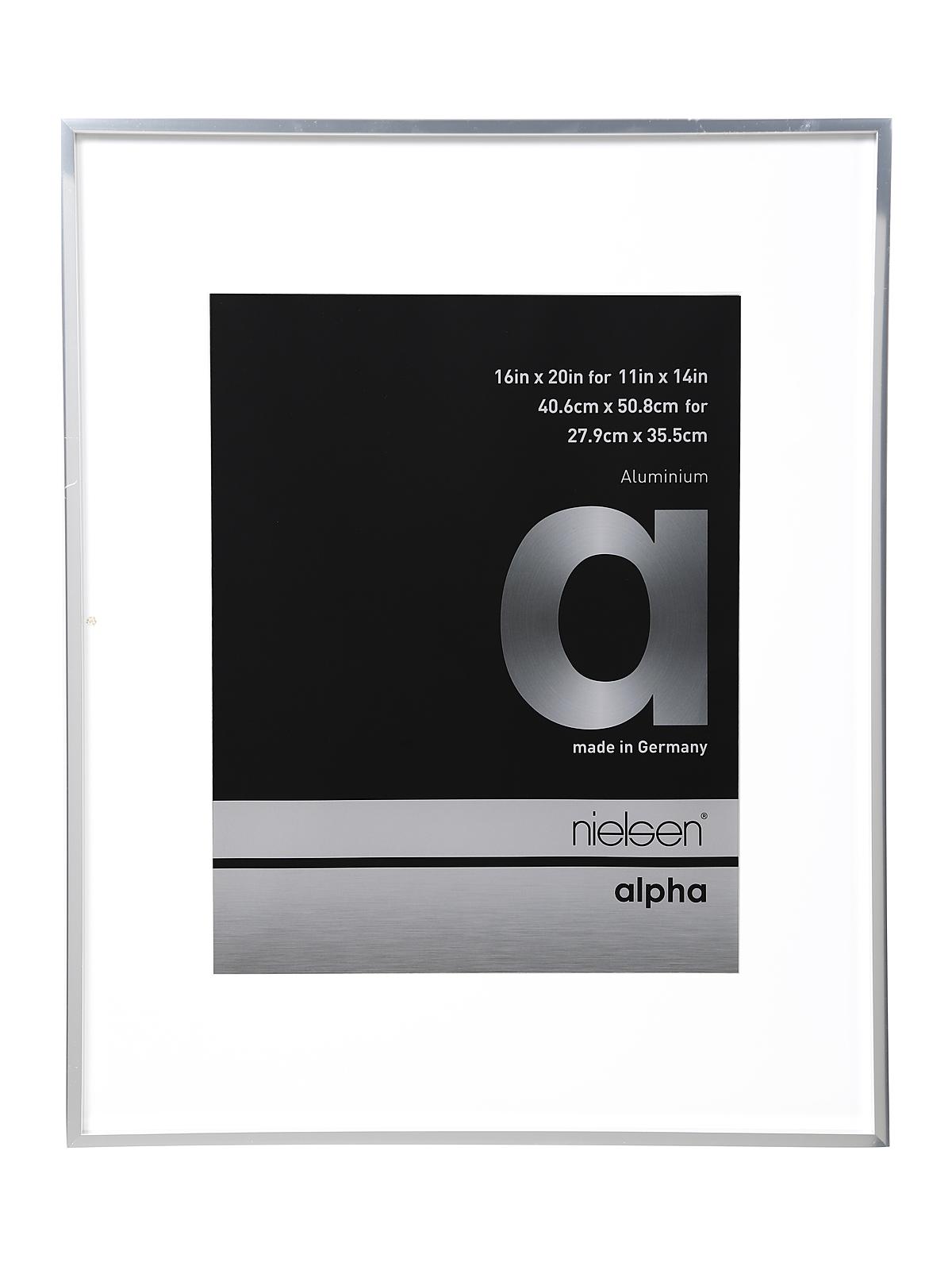 Alpha Aluminum Frames 16 In. X 20 In. Shiny Silver 11 In. X 14 In. Opening