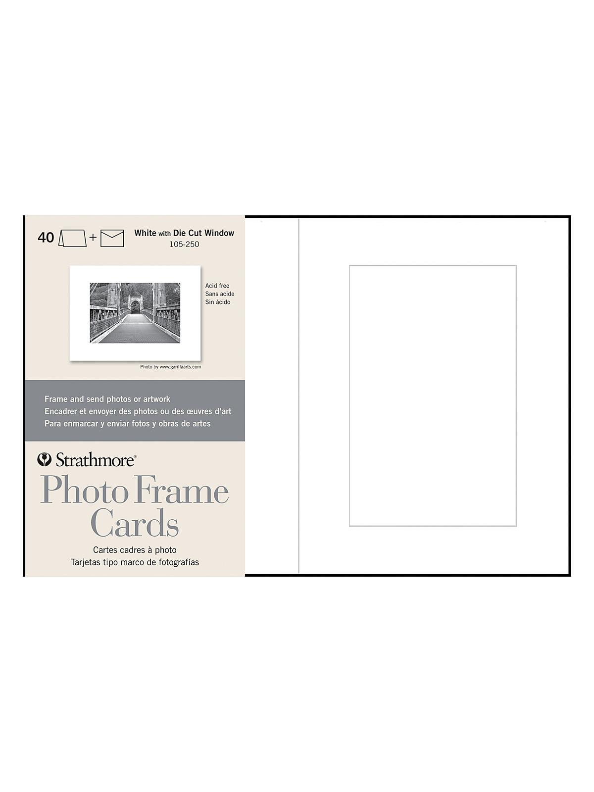 Photoframe Greeting Card White Pack Of 40