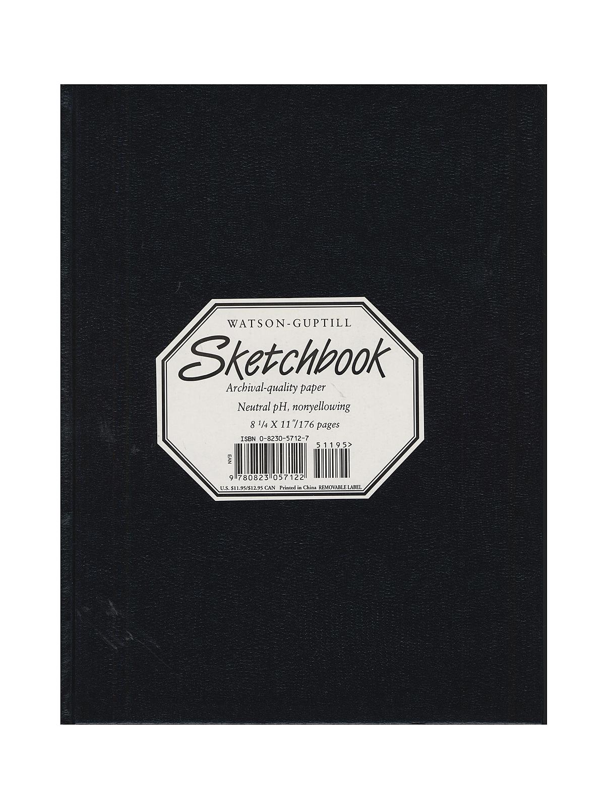 Hardcover Sketchbooks 8 1 4 In. X 11 In. Black Lizard