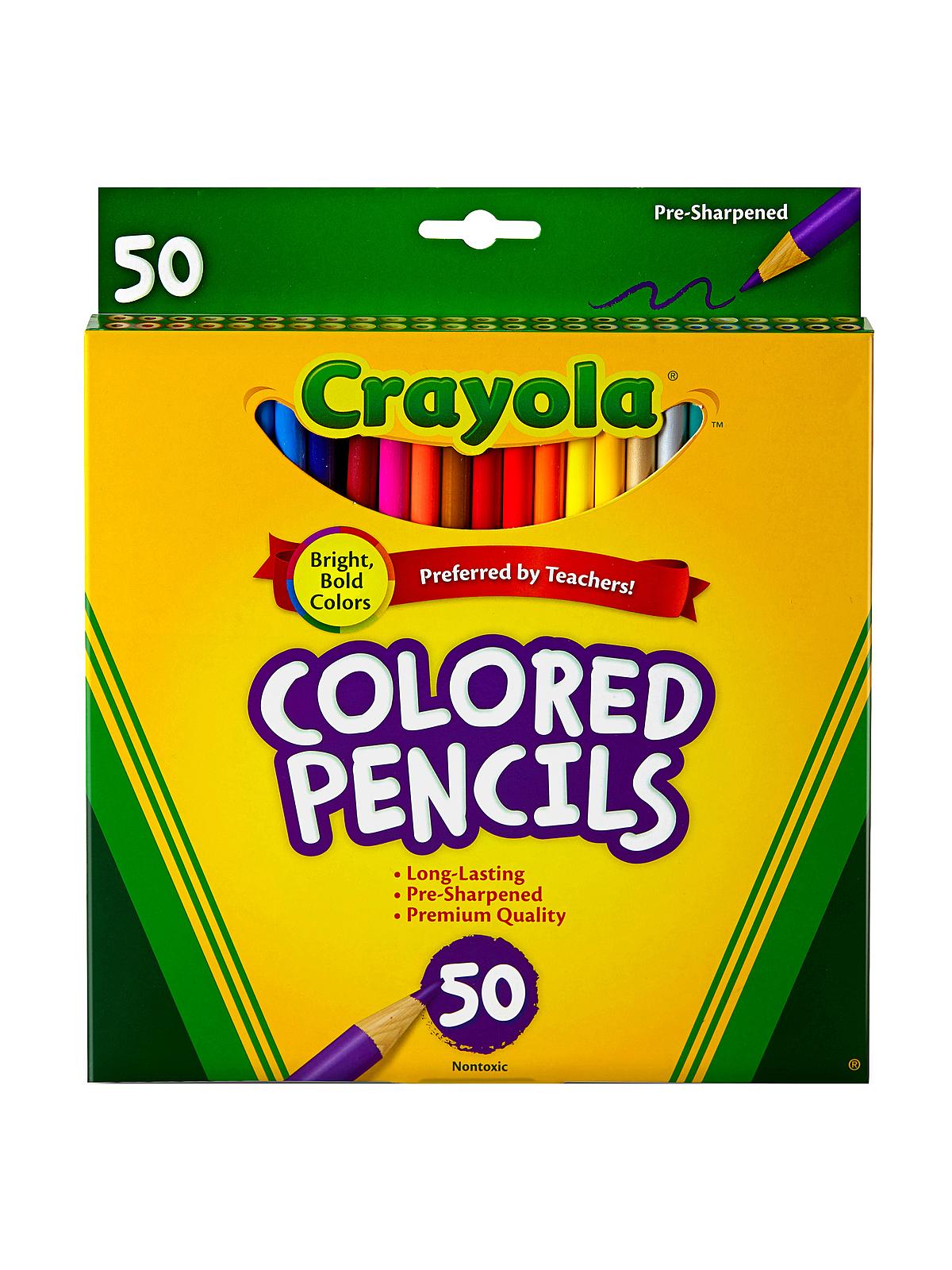 Colored Pencils Box Of 50 Standard Colors
