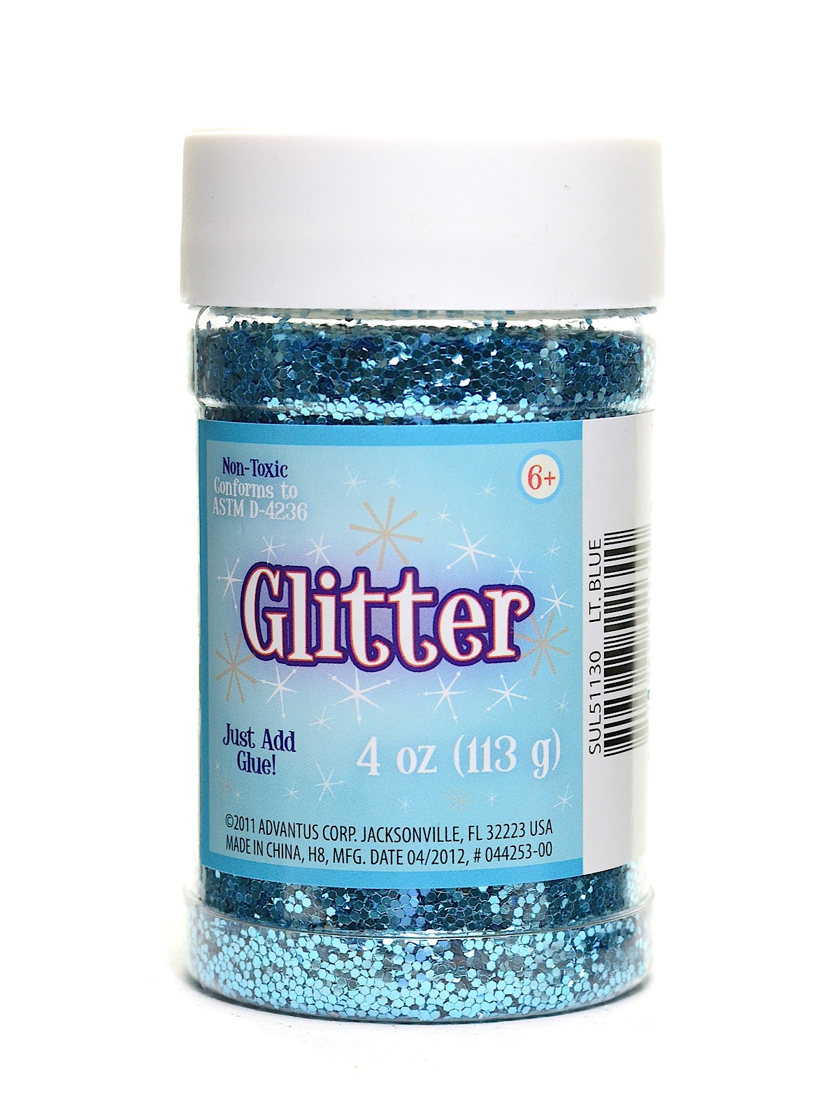 Glitter Light Blue 4 Oz. Shaker Bottle