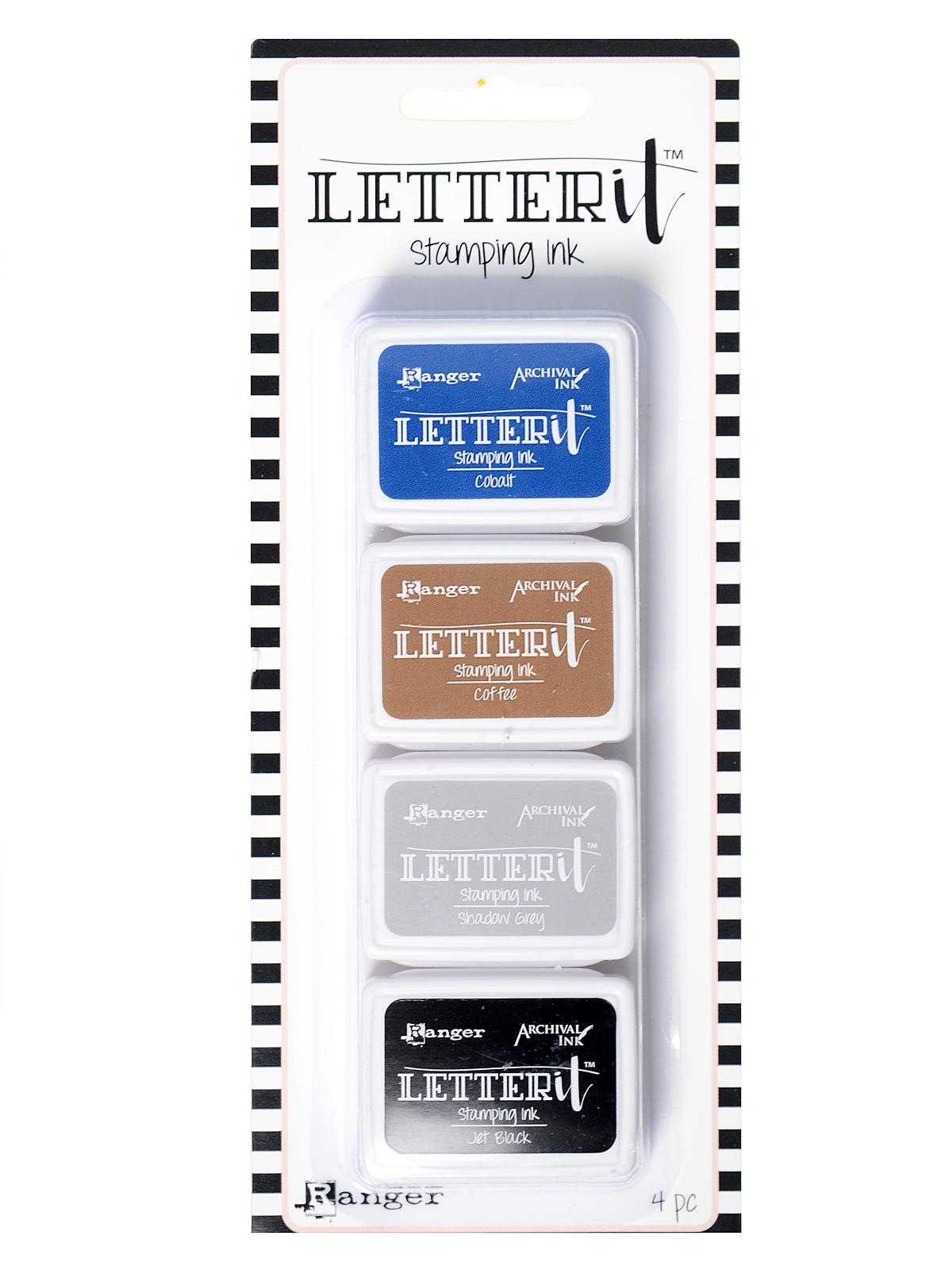 Letter It Stamping Ink Pads Set #1 4 Colors