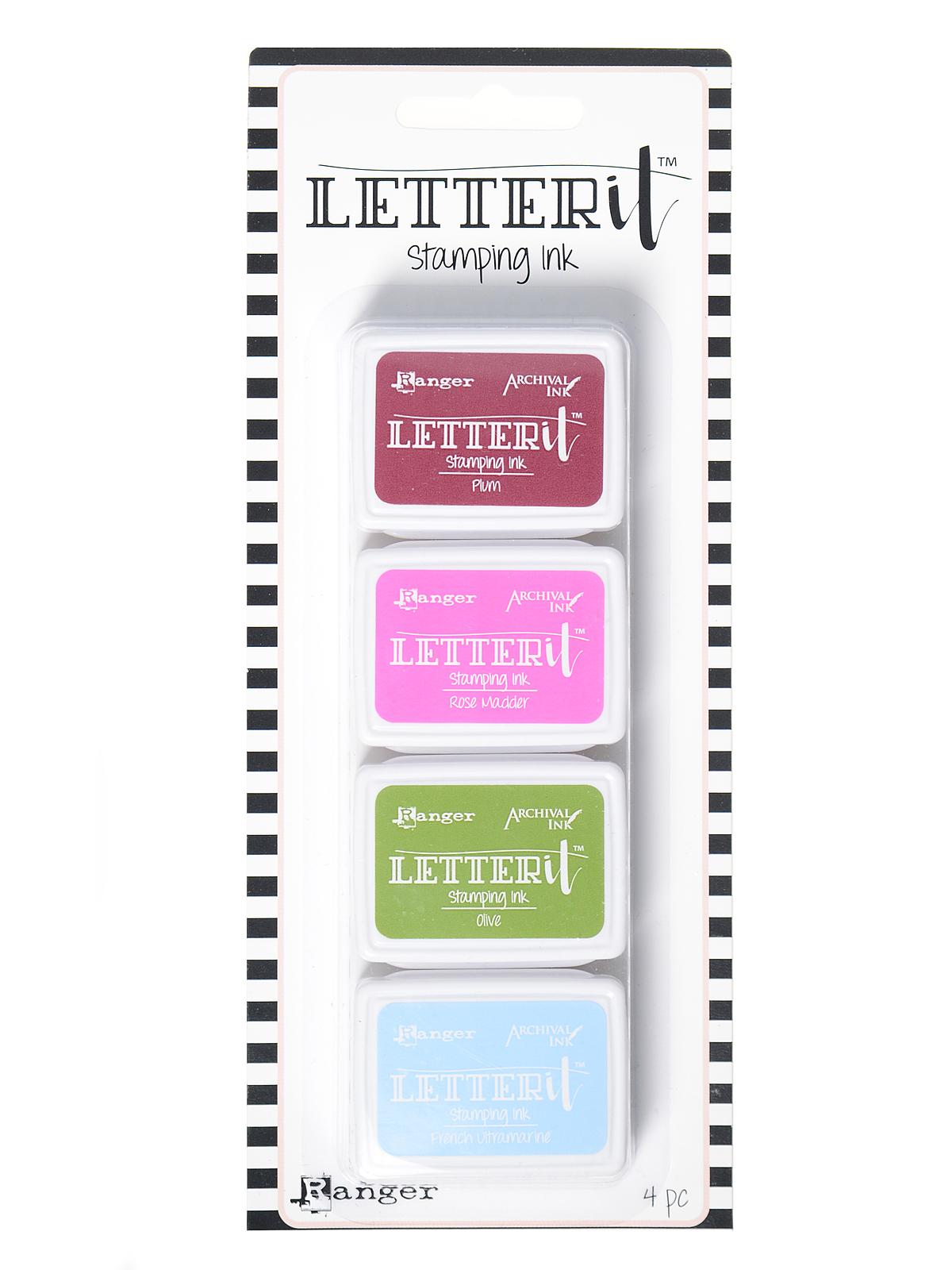 Letter It Stamping Ink Pads Set #2 4 Colors
