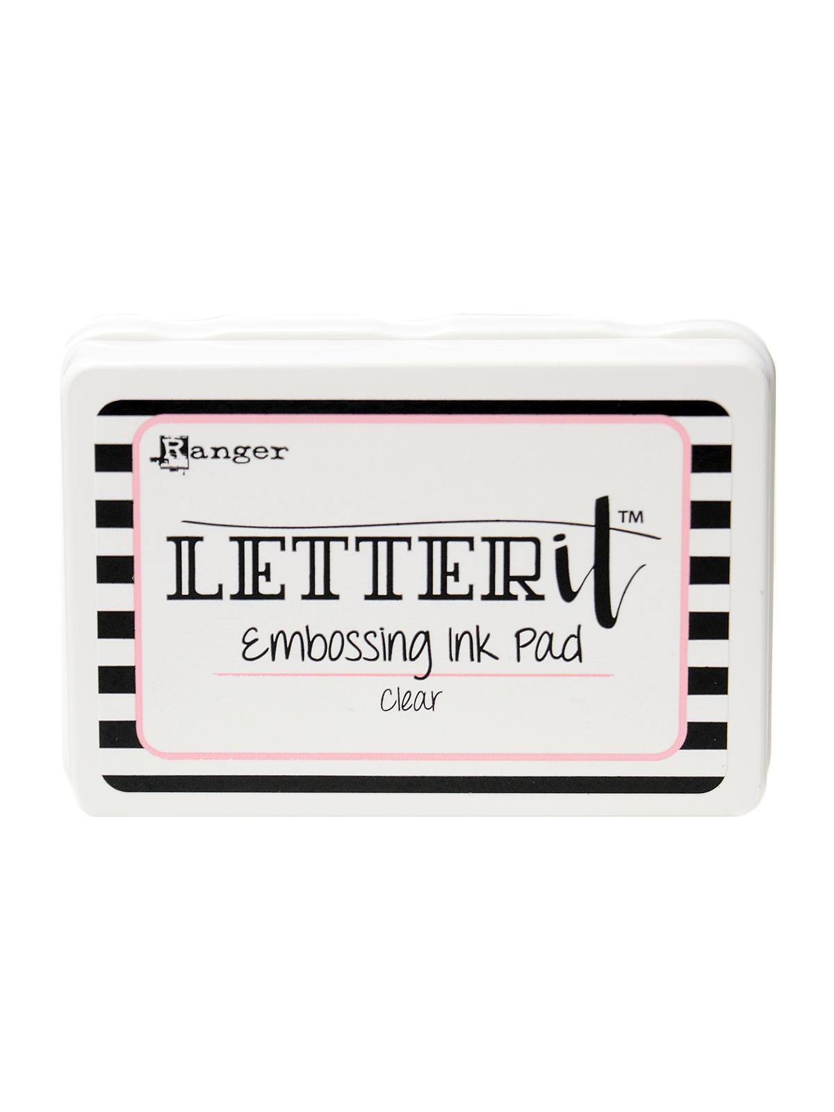 Letter It Embossing Ink Pad Clear 3 In. X 2 In.