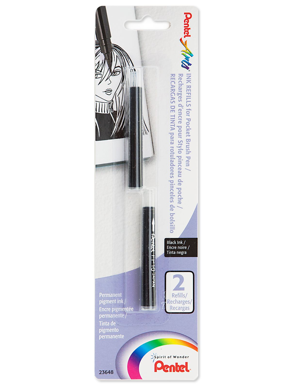 Pocket Brush Pen Refills, Pack Of 2 Black