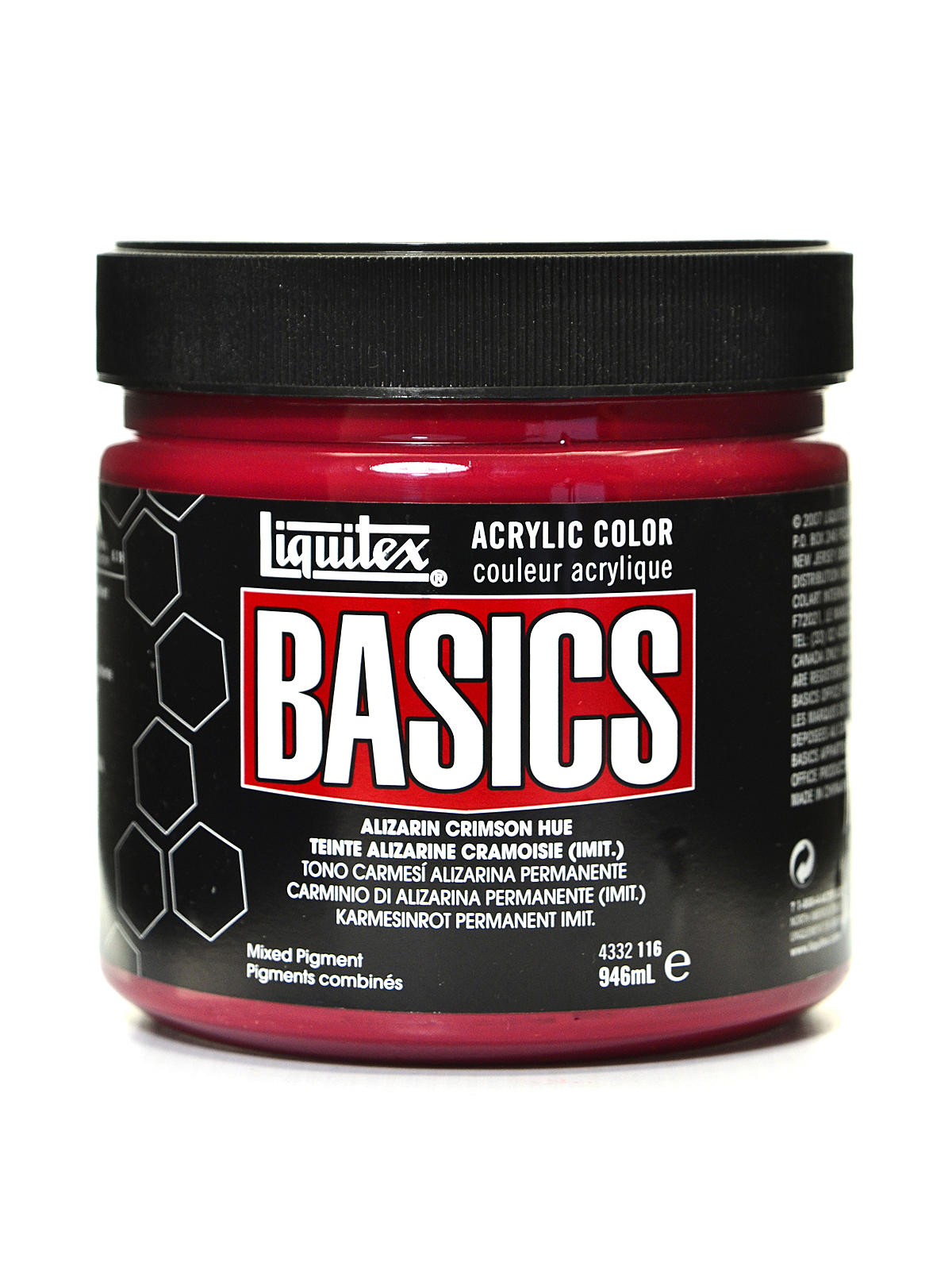 Basics Acrylics Colors Alizarin Crimson Hue 32 Oz. Jar