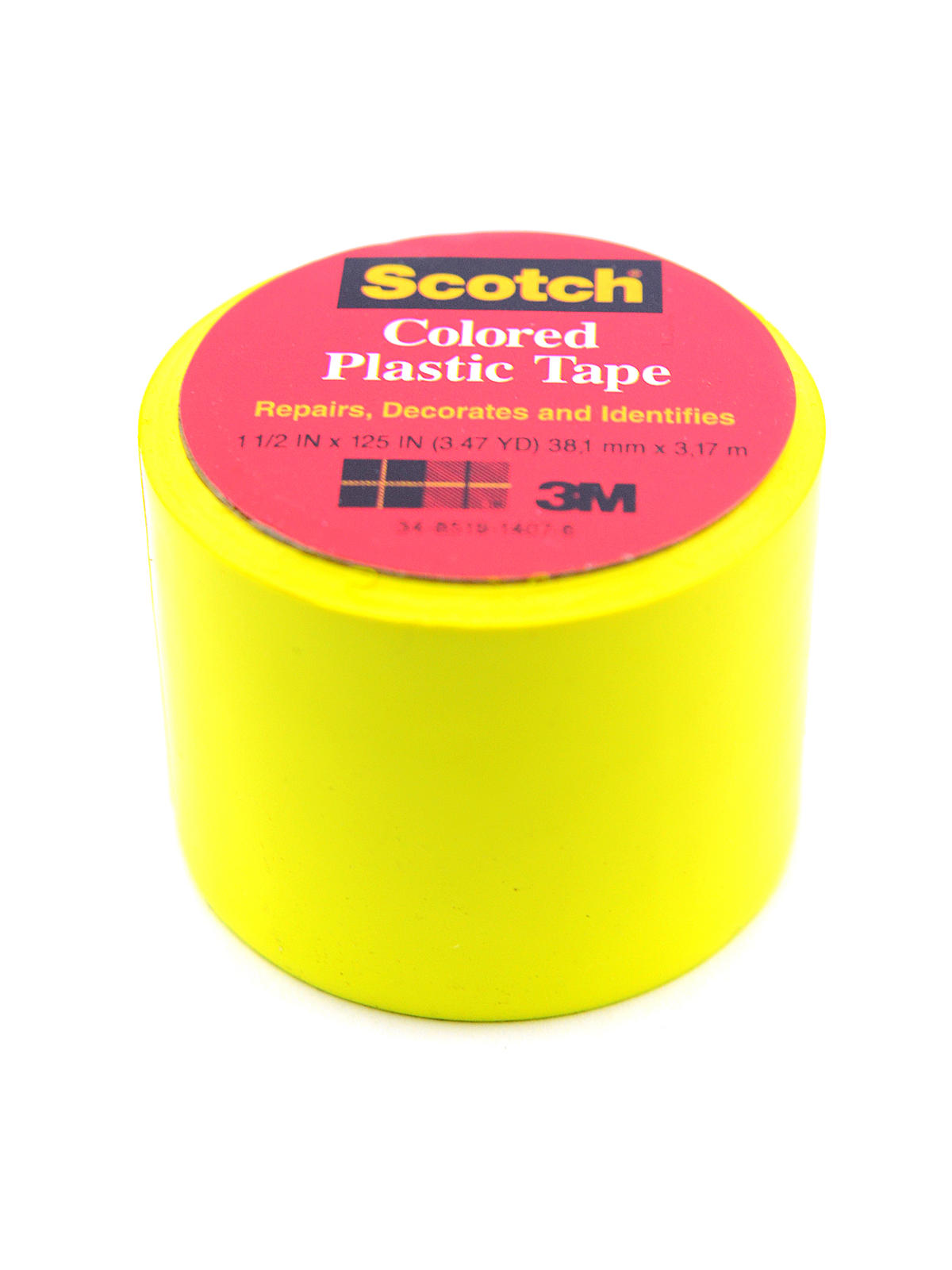 Colored Plastic Tape Yellow 1 1 2 In.