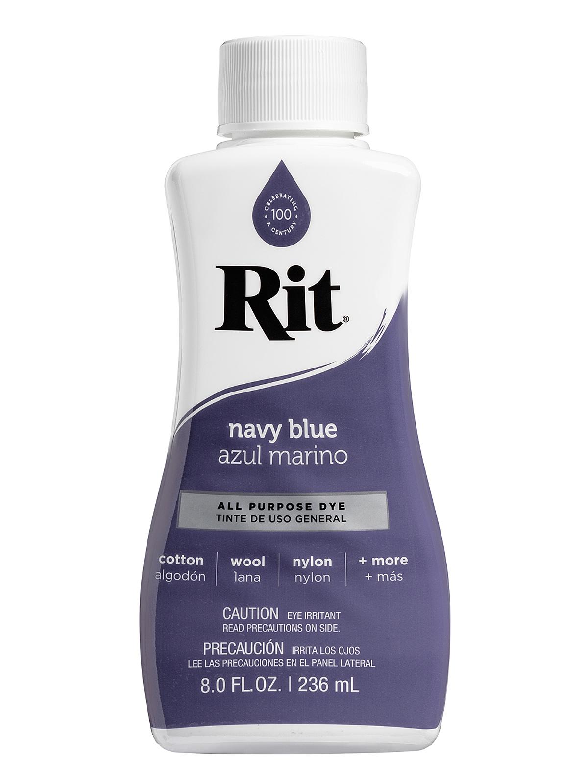 All Purpose Dyes Navy Blue Liquid 8 Oz. Bottle
