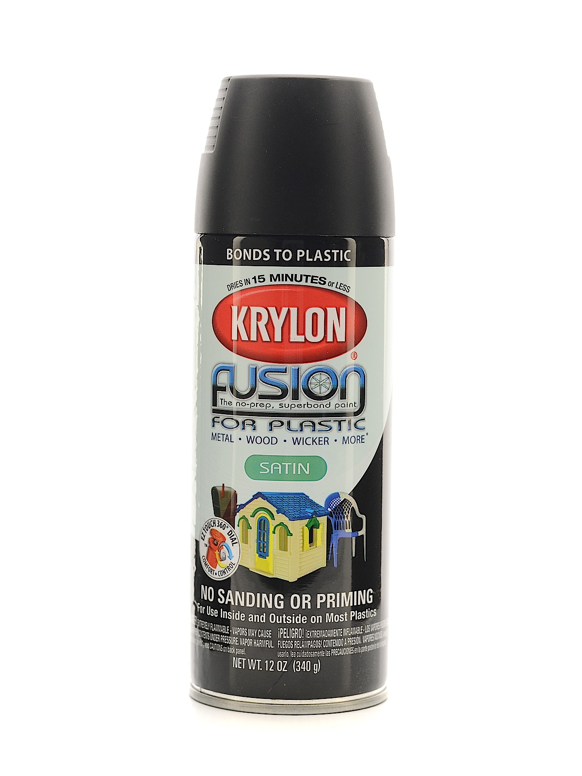 Fusion Spray Paint For Plastic Satin Black Satin