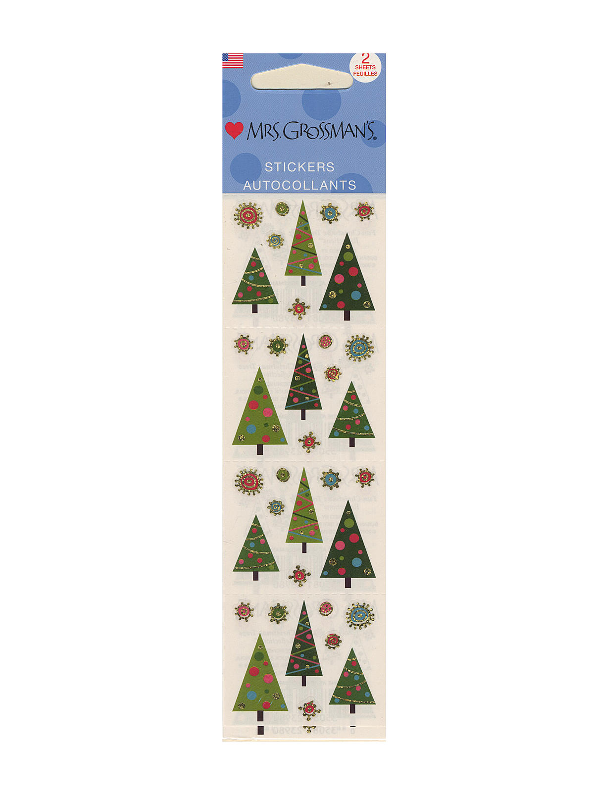 Regular Sticker Packs Reflections Fun Christmas Trees 2 Sheets