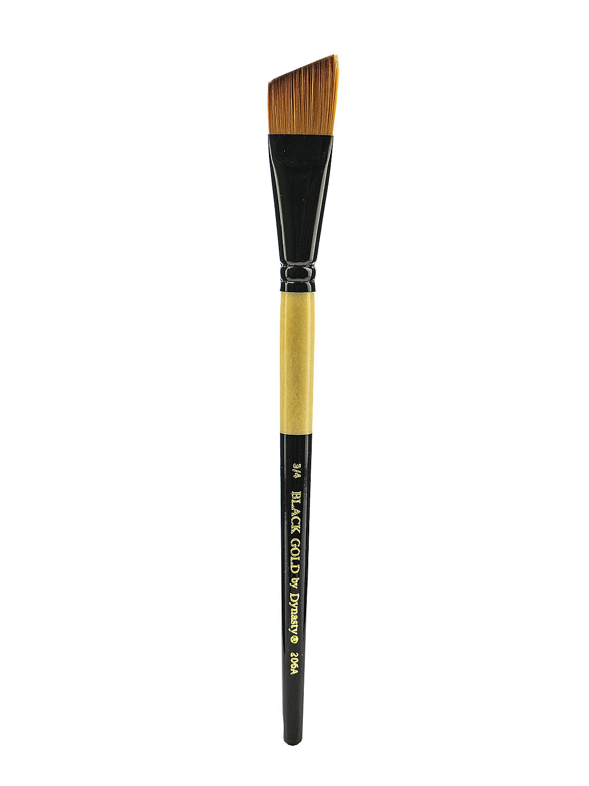 Black Gold Series Synthetic Brushes Short Handle 3 4 In. Angular