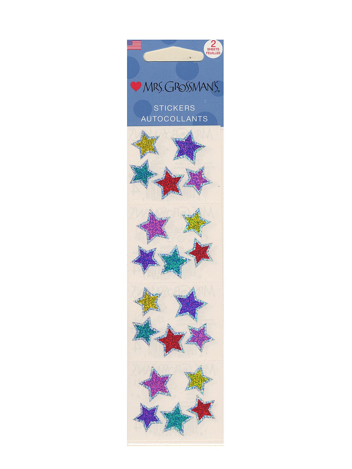 Regular Sticker Packs Sparkle Jewel Stars 2 Sheets