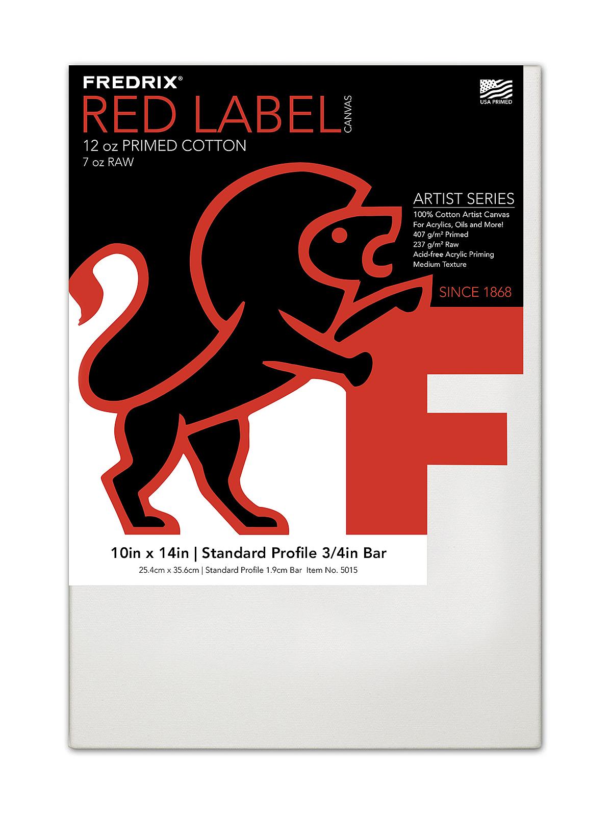 Red Label Standard Stretched Cotton Canvas 10 In. X 14 In. Each