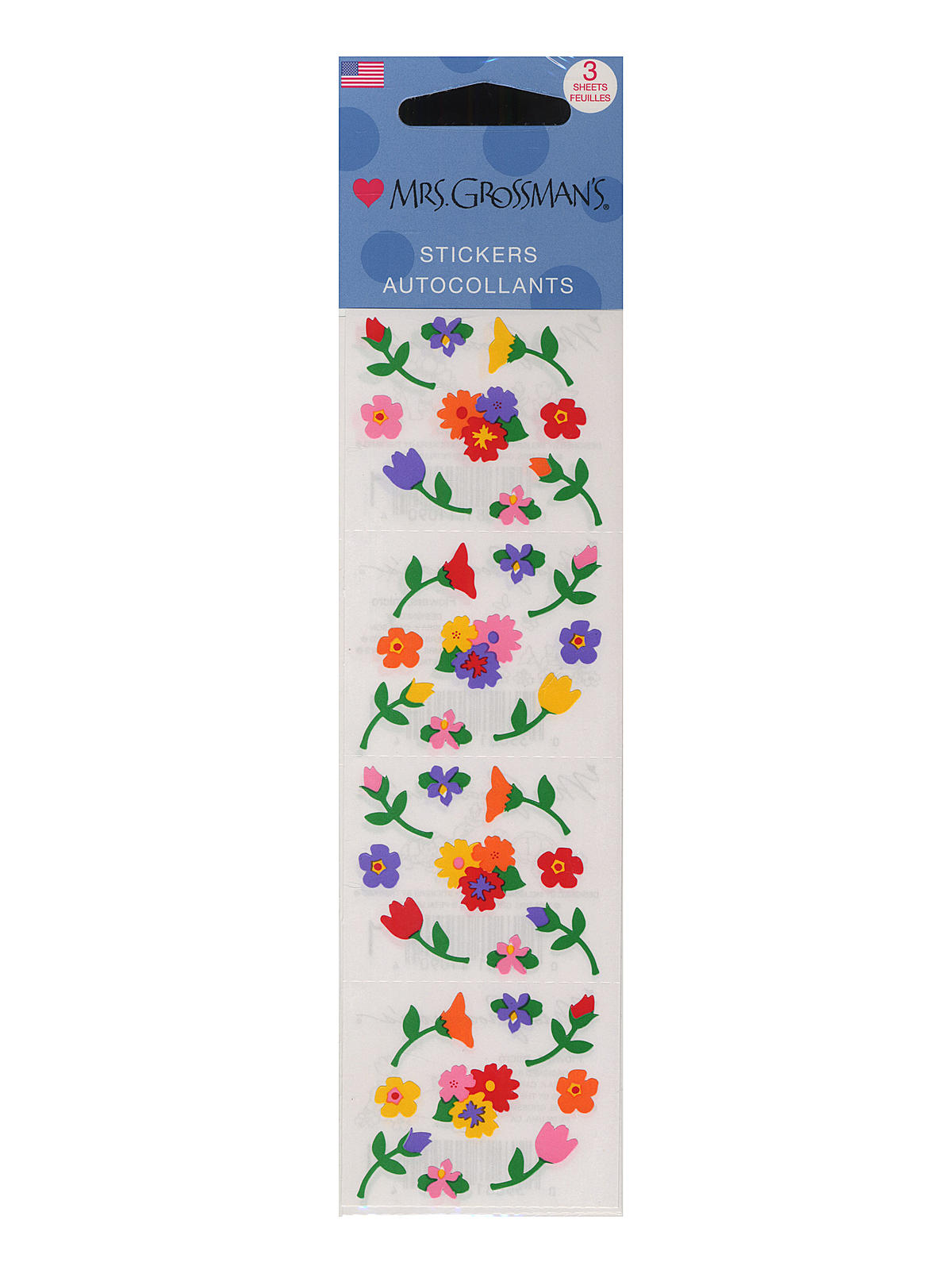 Regular Sticker Packs Standard Micro Flowers 3 Sheets