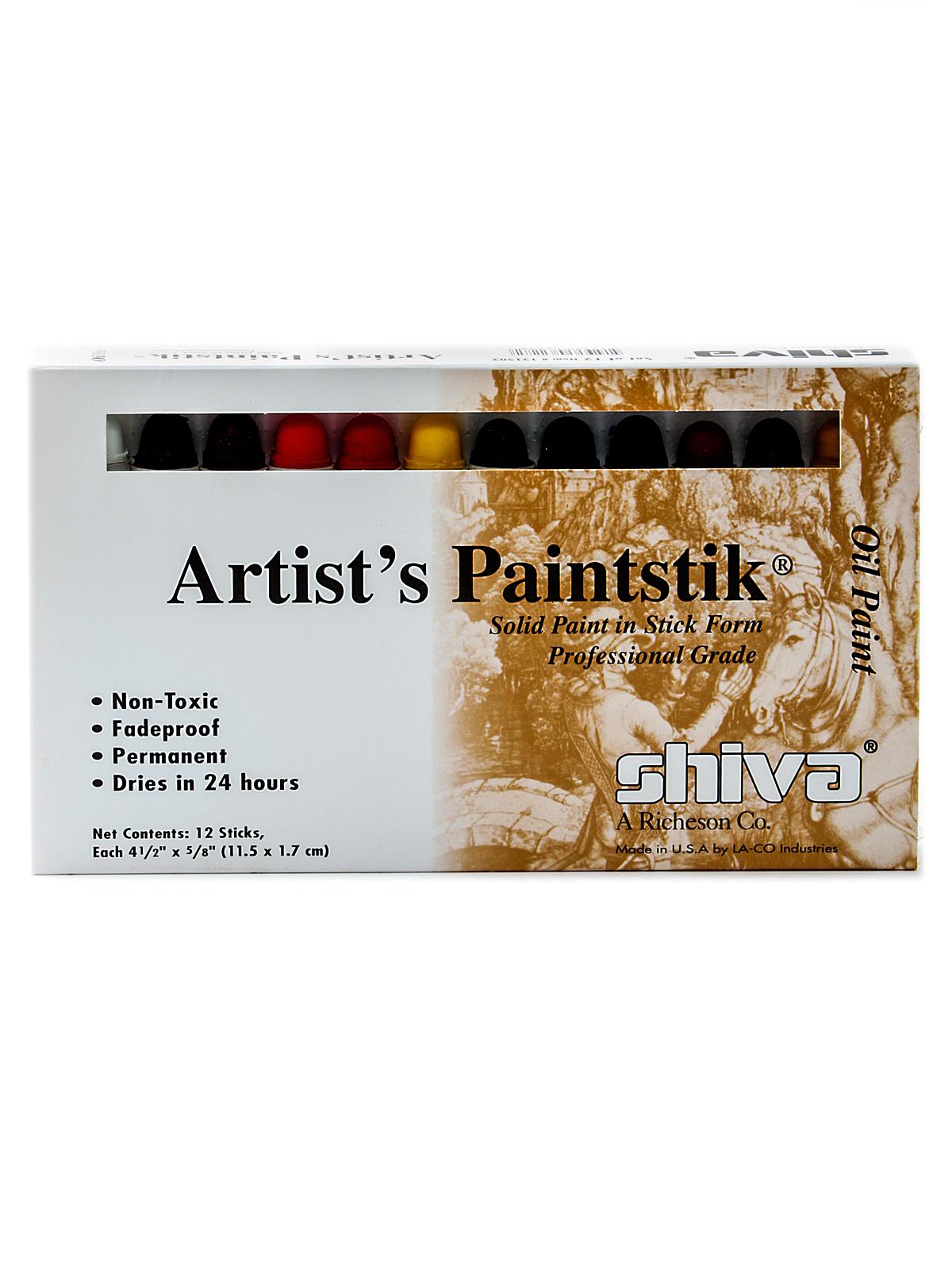 Artist's Paintstik Oil Color Sets Professional Set Set Of 12