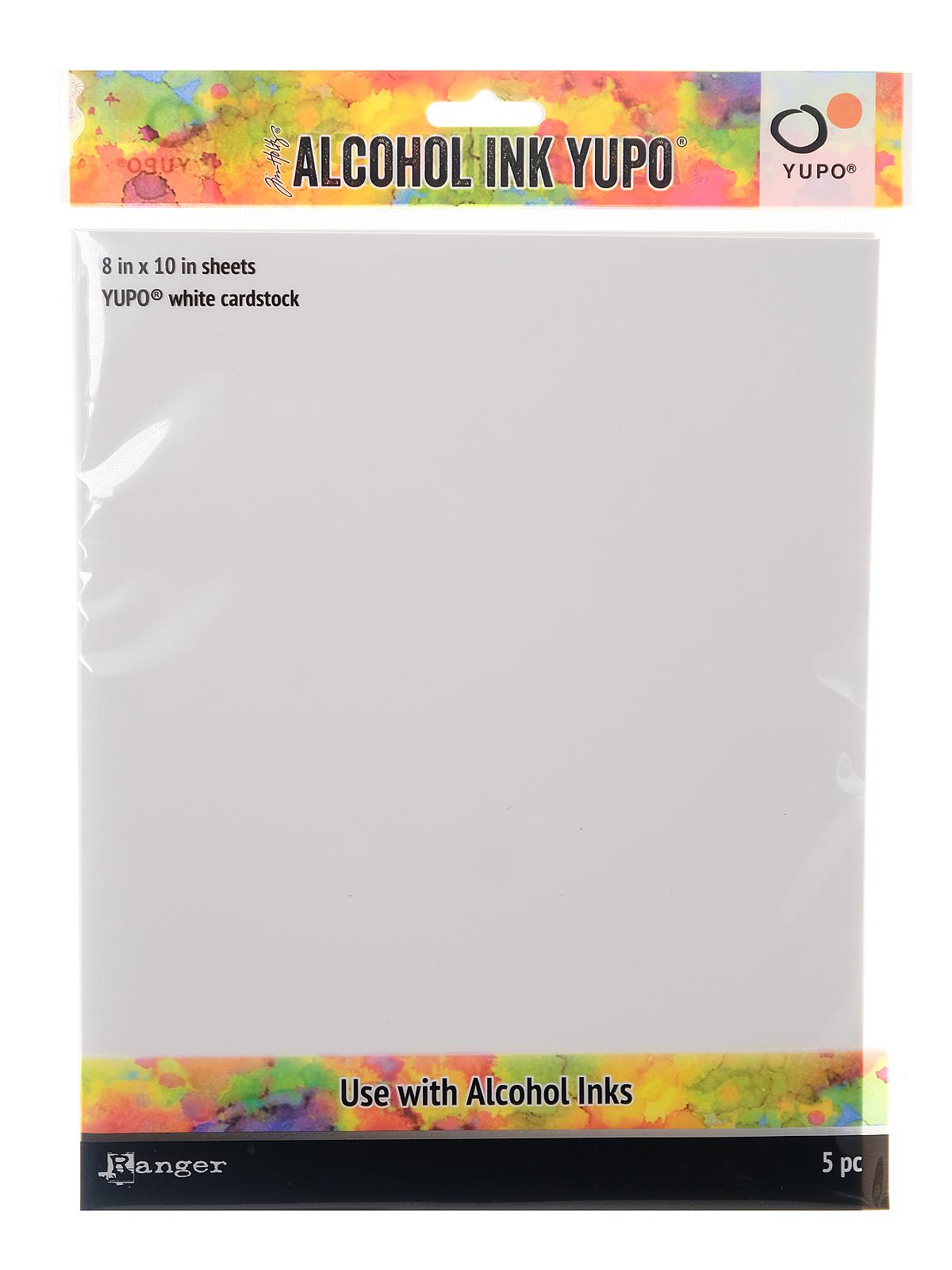 Tim Holtz Alcohol Ink Yupo Paper 8 In. X 10 In., 86 Lb. Pack Of 5 White