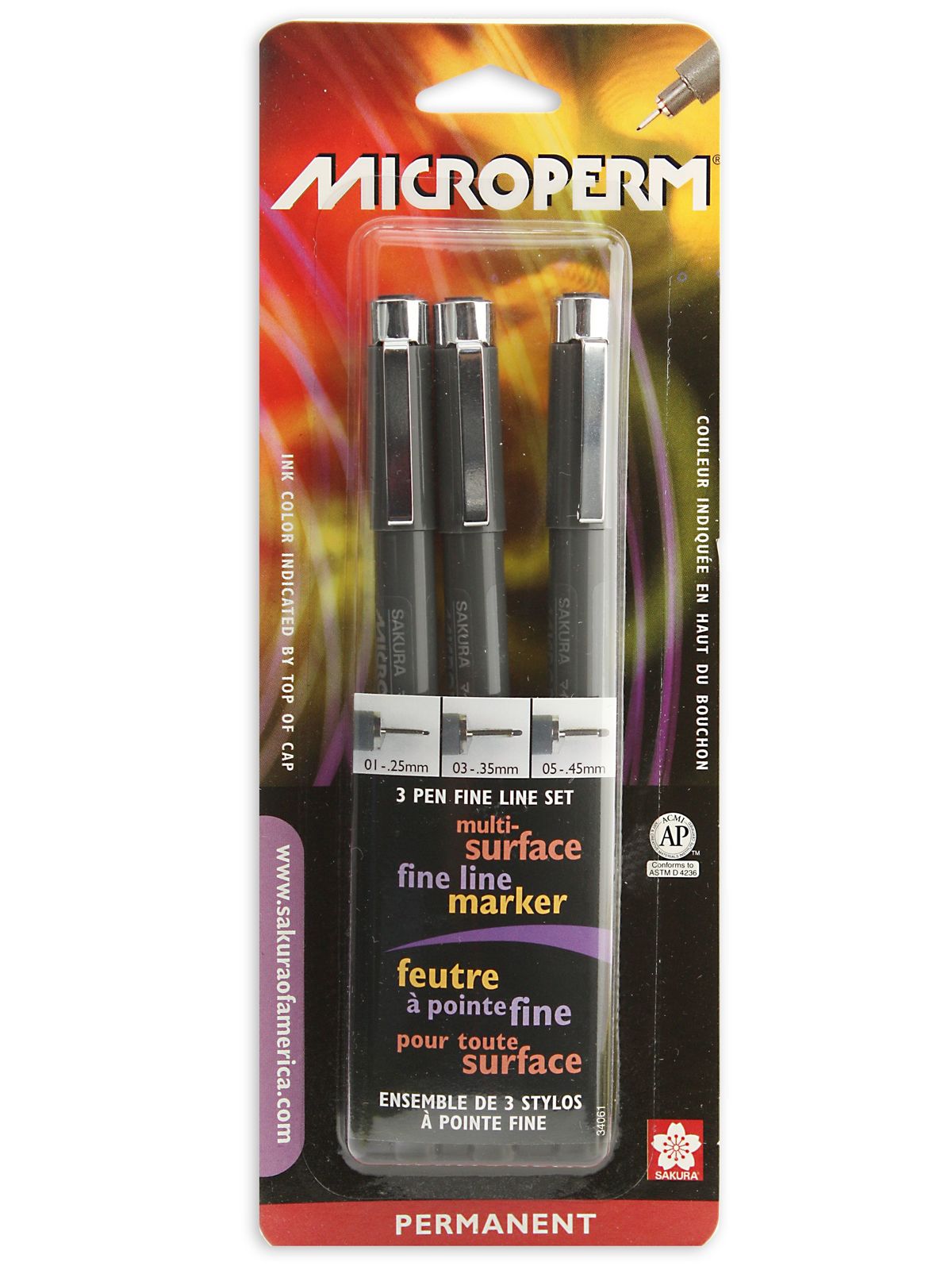 Microperm Fine-line Pen Set Set Of 3