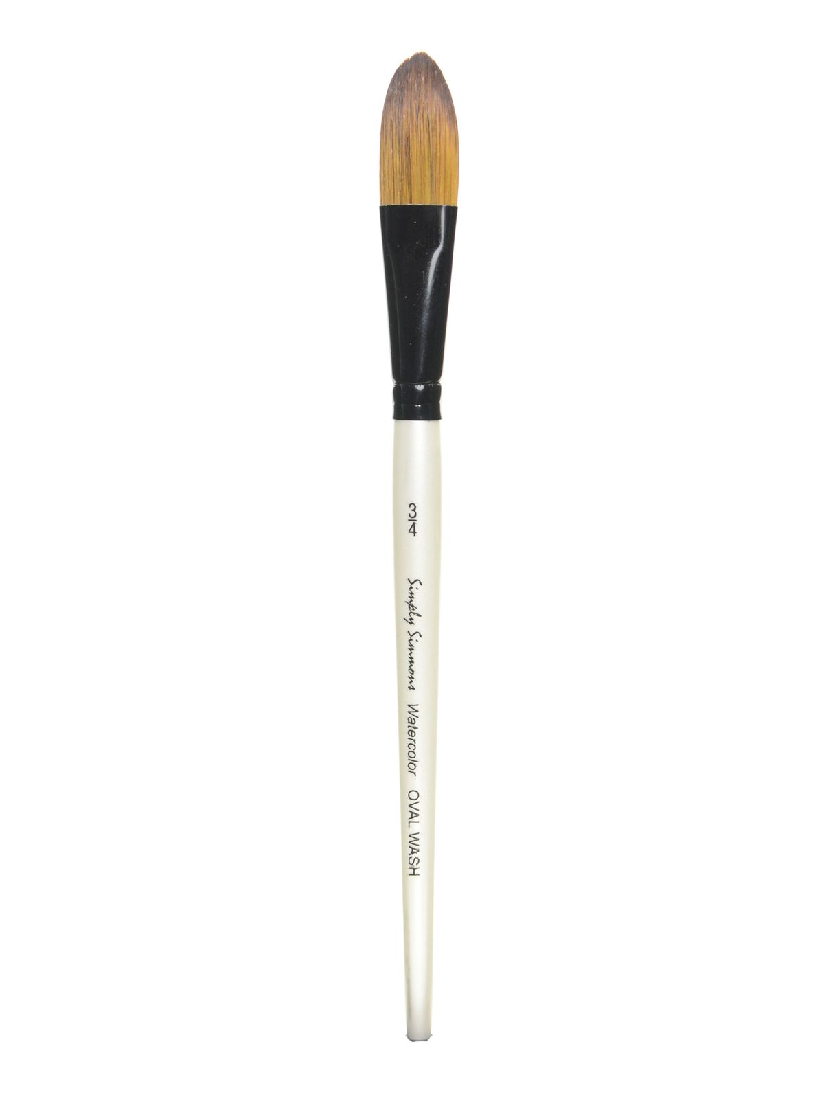 Simply Simmons Watercolor & Acrylic Short-handle Brushes 3 4 In. Oval Wash Pony Synthetic Mix