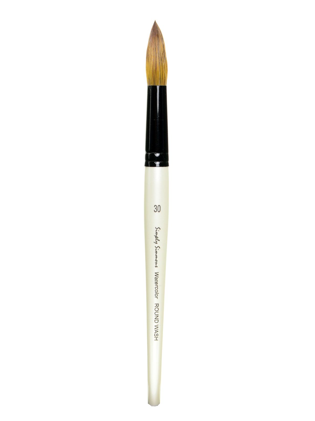 Simply Simmons Watercolor & Acrylic Short-handle Brushes 30 Round Wash Pony Synthetic Mix