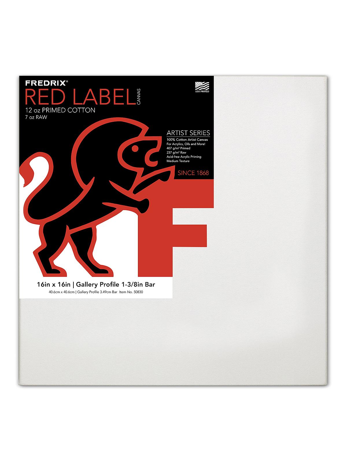 Red Label Gallerywrap Stretched Canvas 16 In. X 16 In. Each