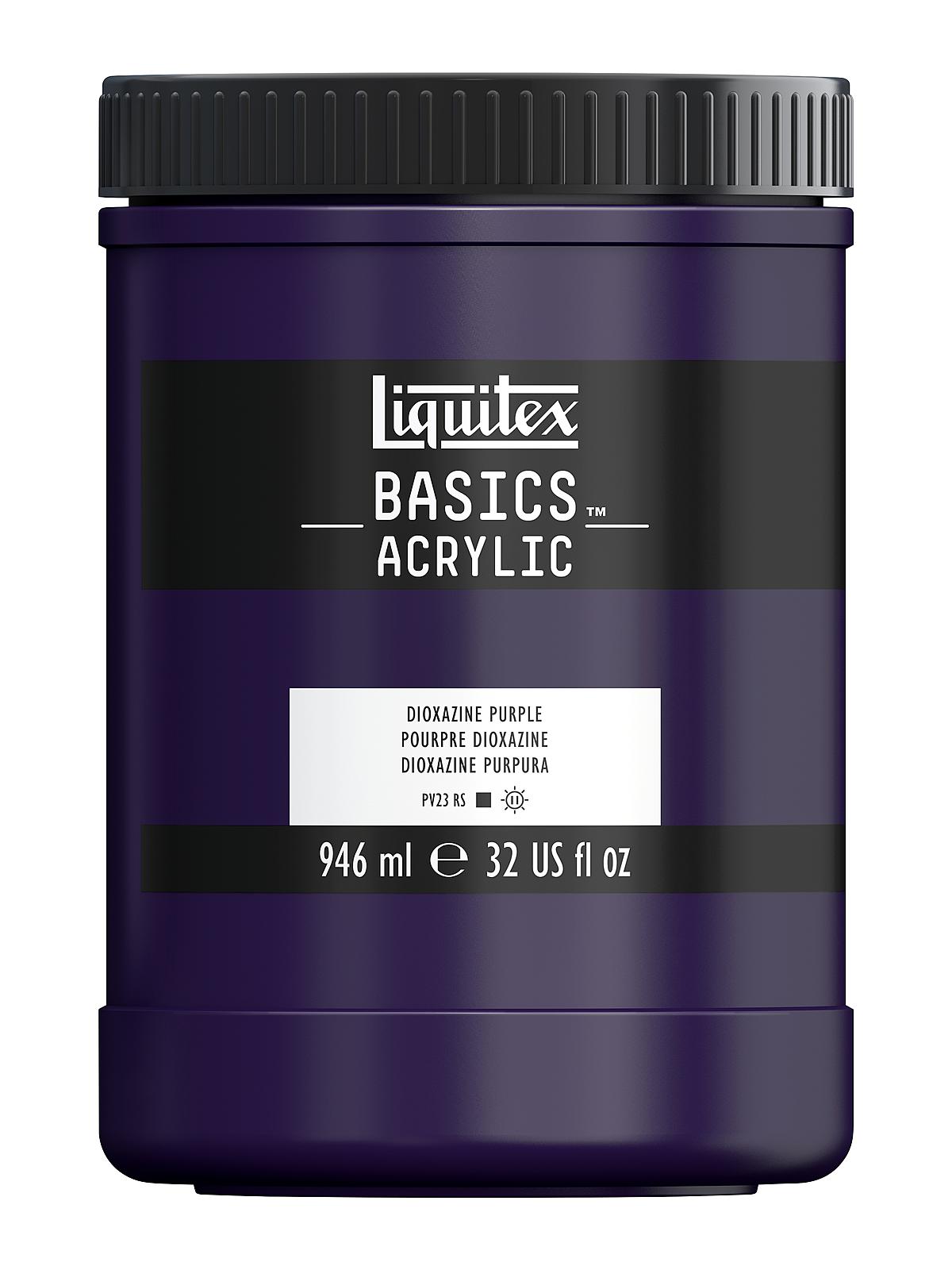 Basics Acrylics Colors Dioxazine Purple 32 Oz. Jar