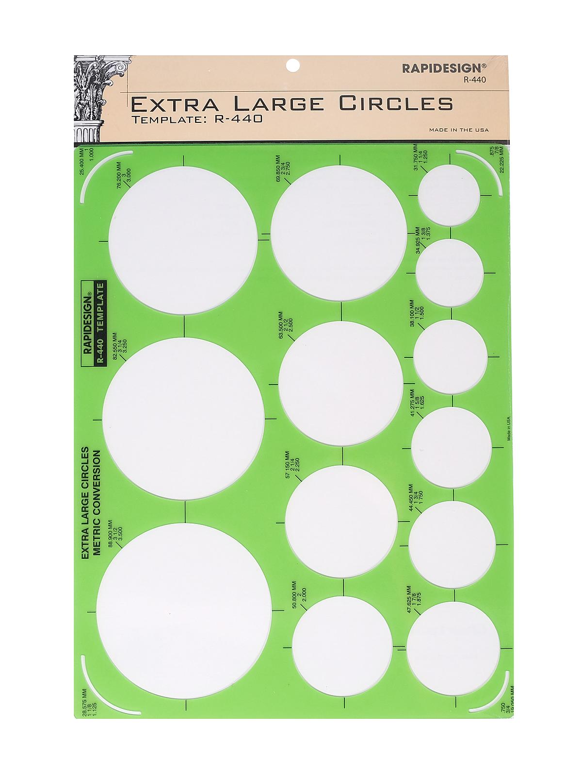 Circle Drafting Templates Extra Large Circles